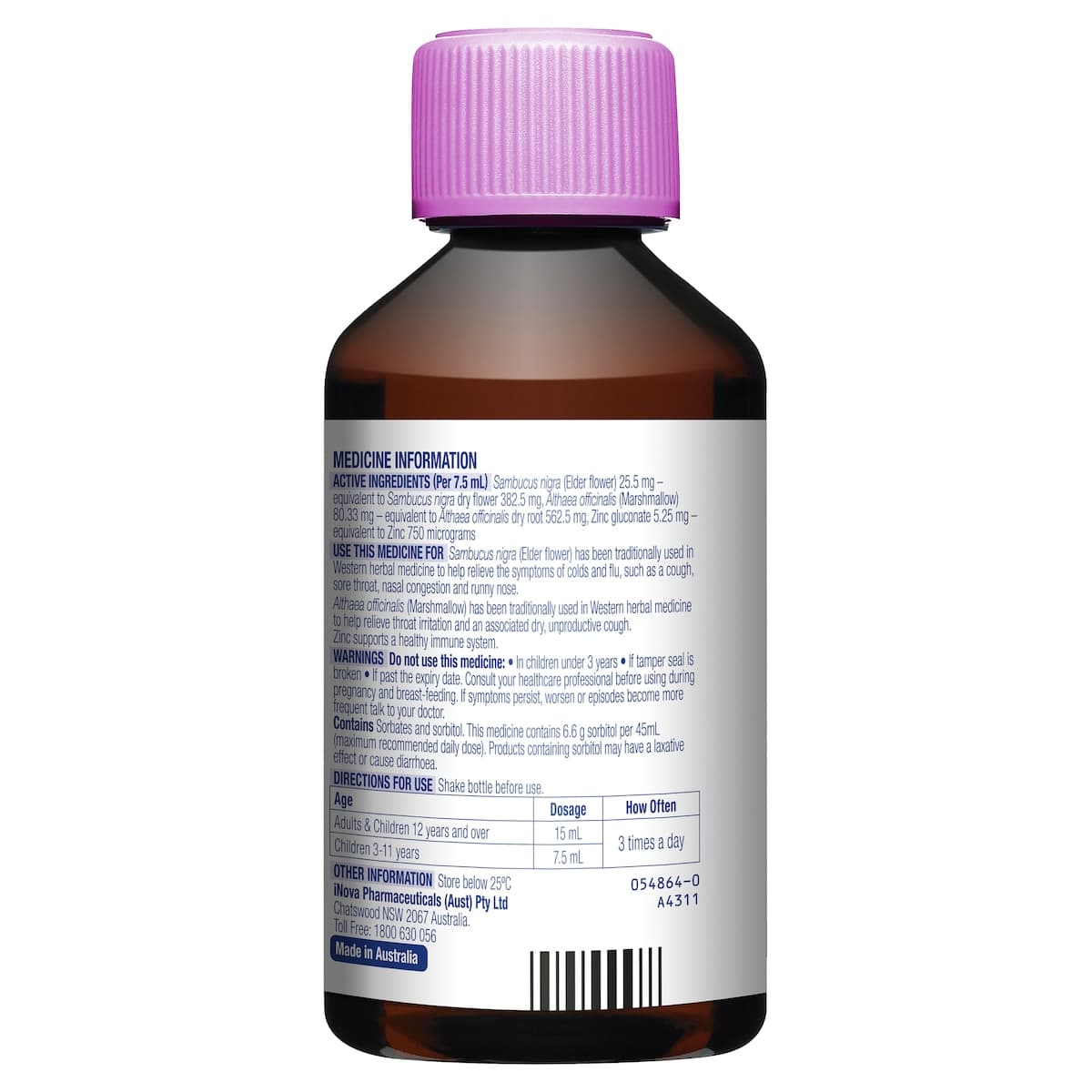 Thumbnail Durotuss Childrens Cough Cold & Flu + Immune Support Berry & Banana 200ml