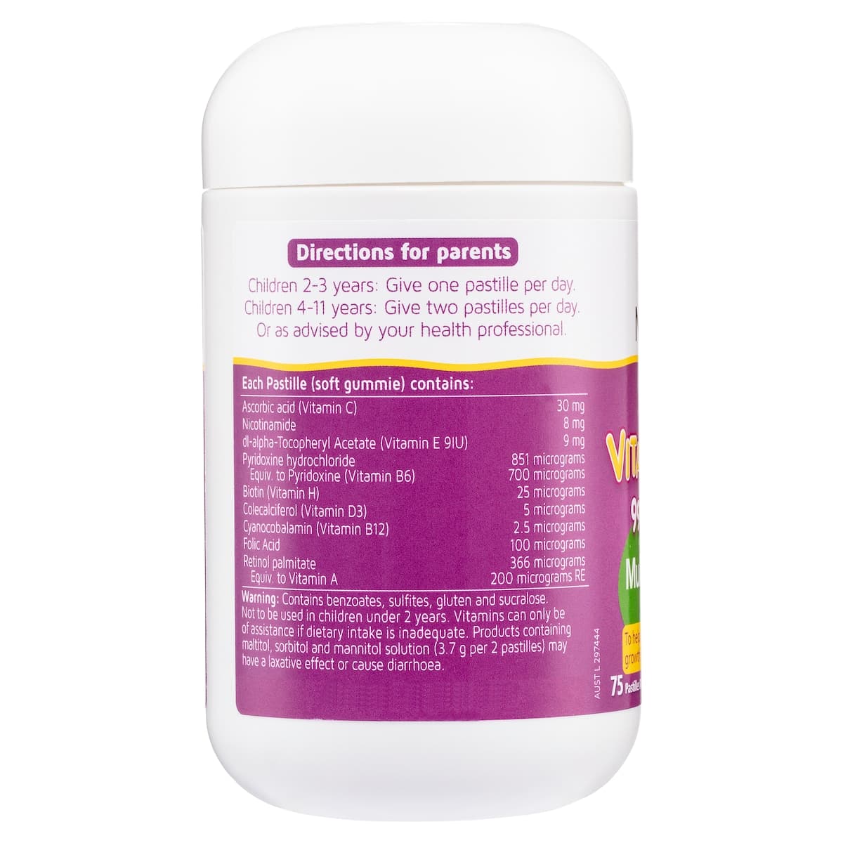 Thumbnail Nature's Way Kids Smart Vita Gummies MultiVitamin 99% Sugar Free Trio Flavour 75 Pack