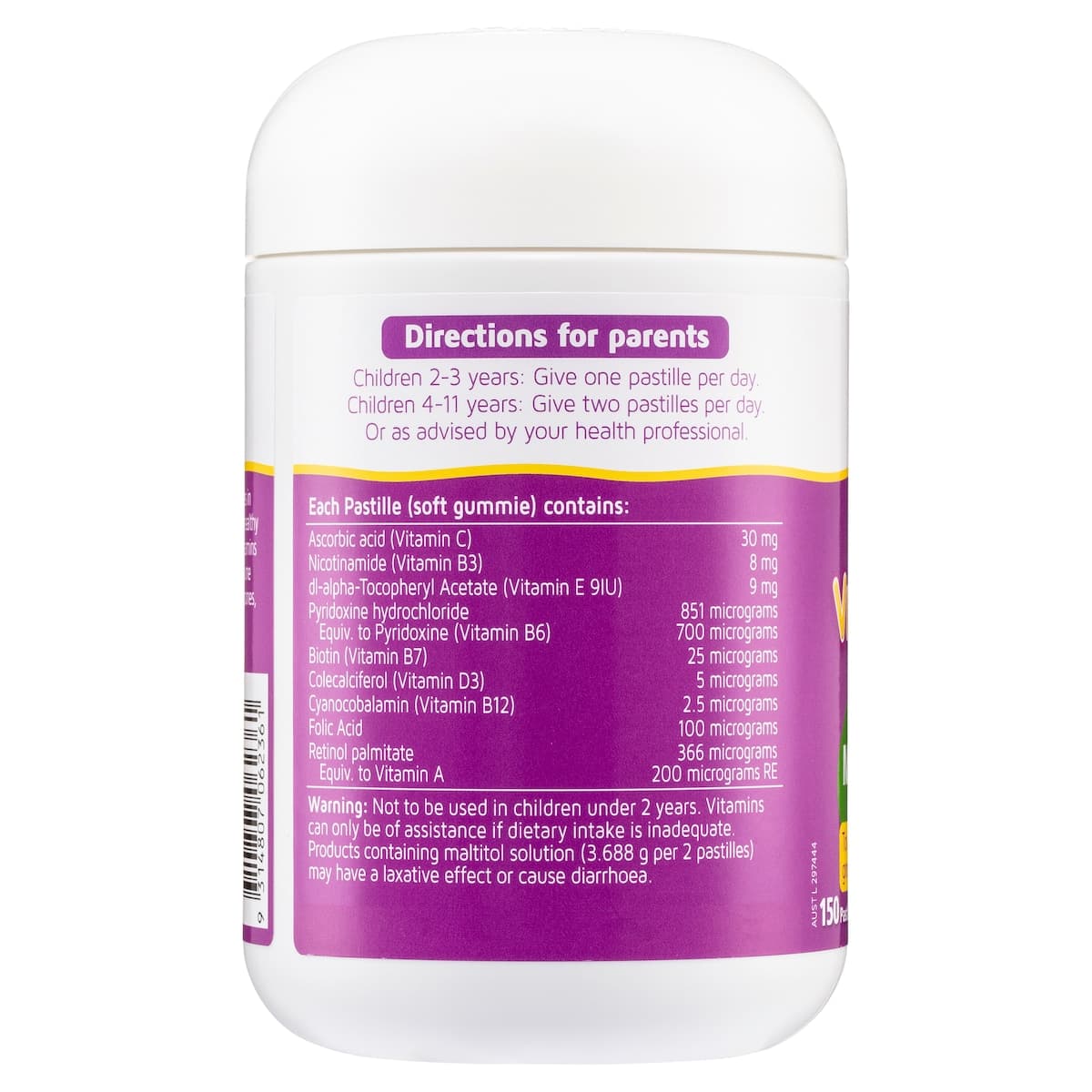 Thumbnail Nature's Way Kids Smart Vita Gummies MultiVitamin 99% Sugar Free Trio Flavour 150 Pack