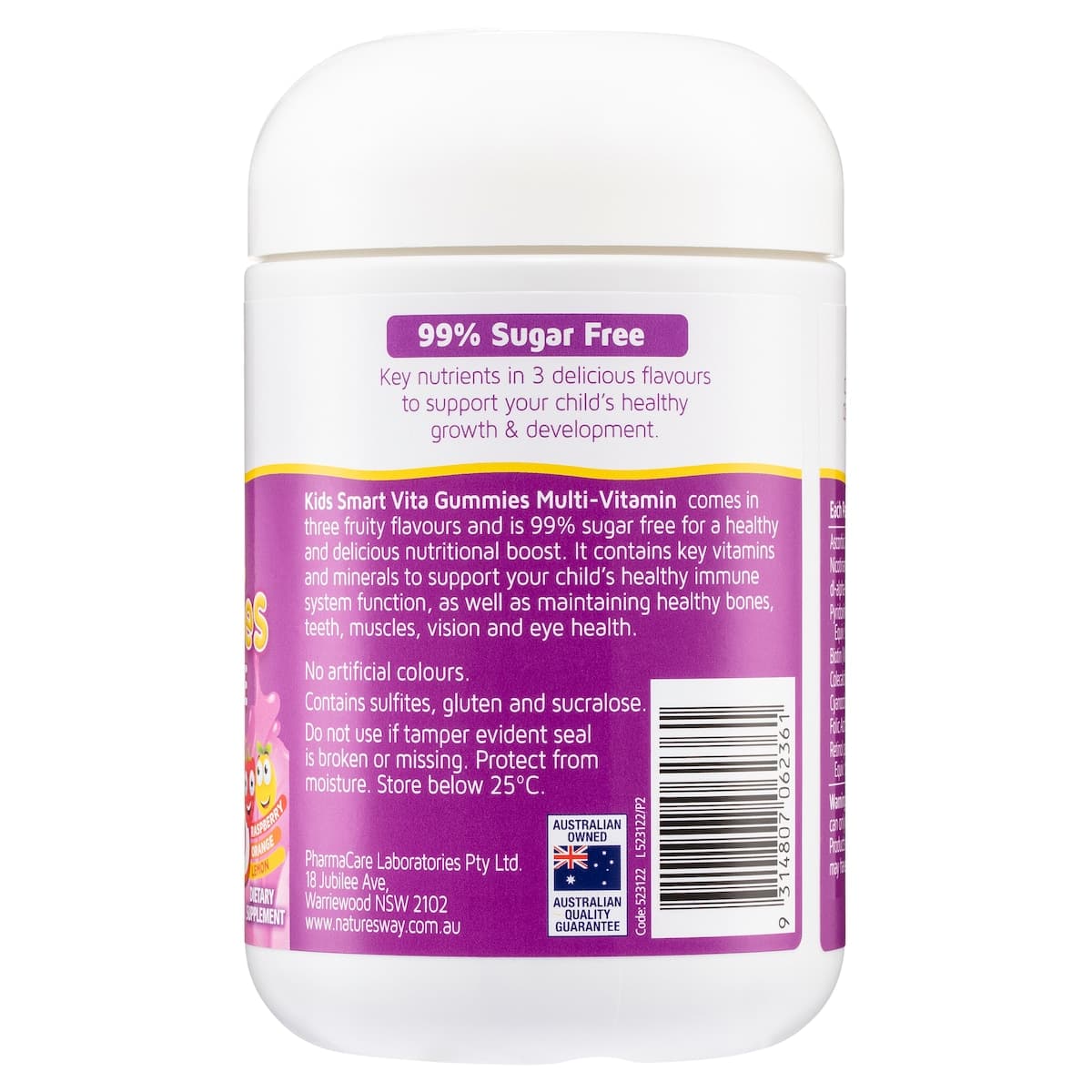 Thumbnail Nature's Way Kids Smart Vita Gummies MultiVitamin 99% Sugar Free Trio Flavour 150 Pack