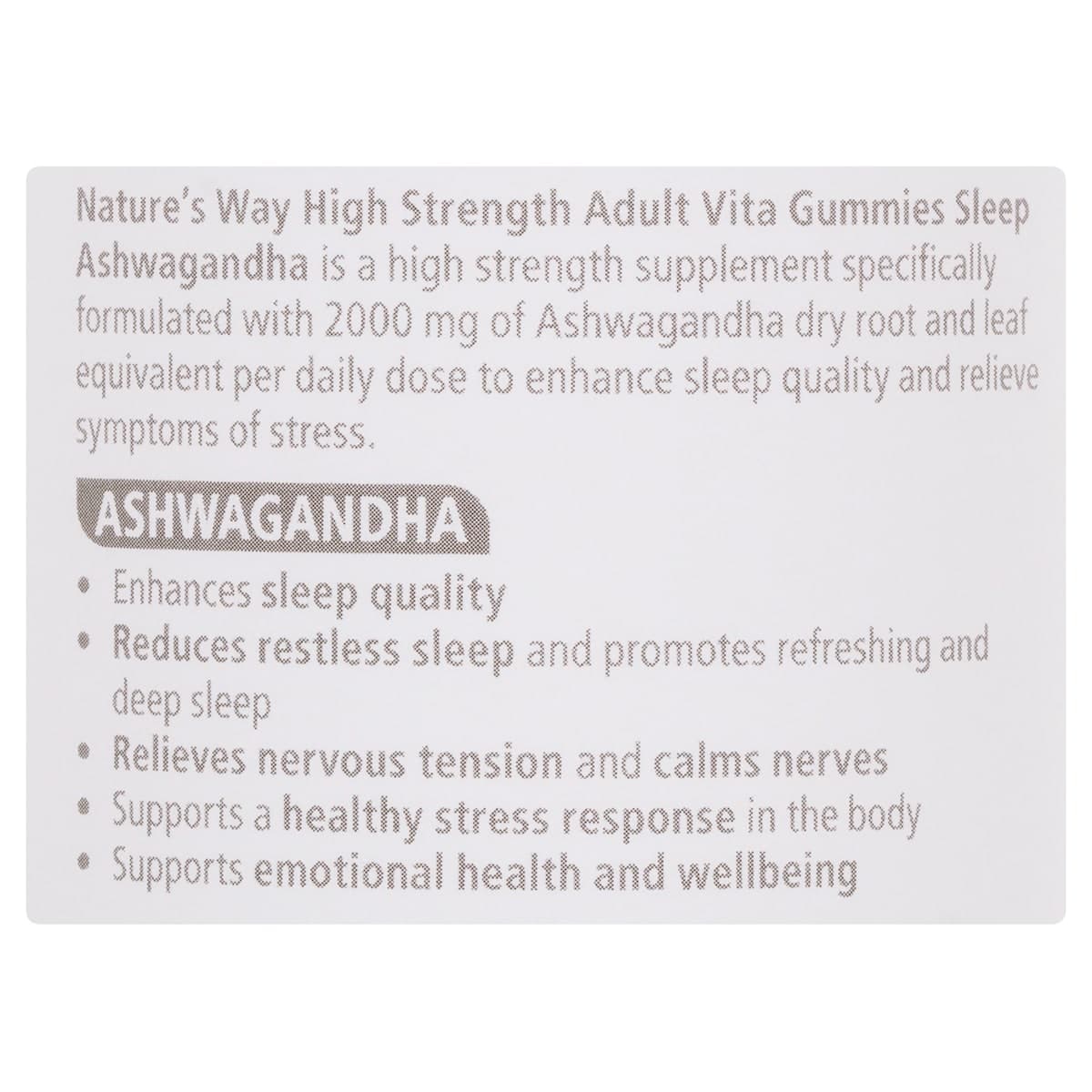 Thumbnail Nature's Way High Strength Adult Vita Gummies Sleep Ashwagandha 40 Pack