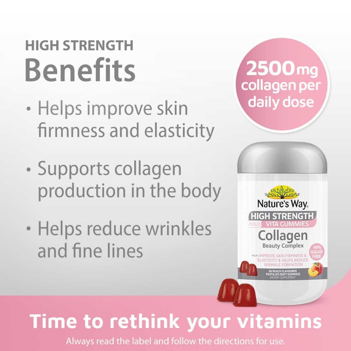 Thumbnail Nature's Way High Strength Adult Vita Gummies Collagen Beauty Complex 50 Pack