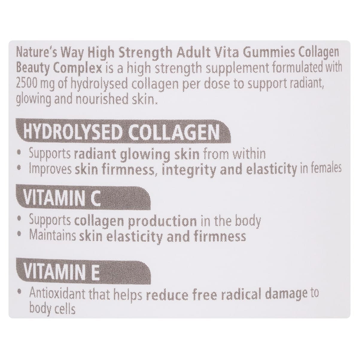 Thumbnail Nature's Way High Strength Adult Vita Gummies Collagen Beauty Complex 50 Pack