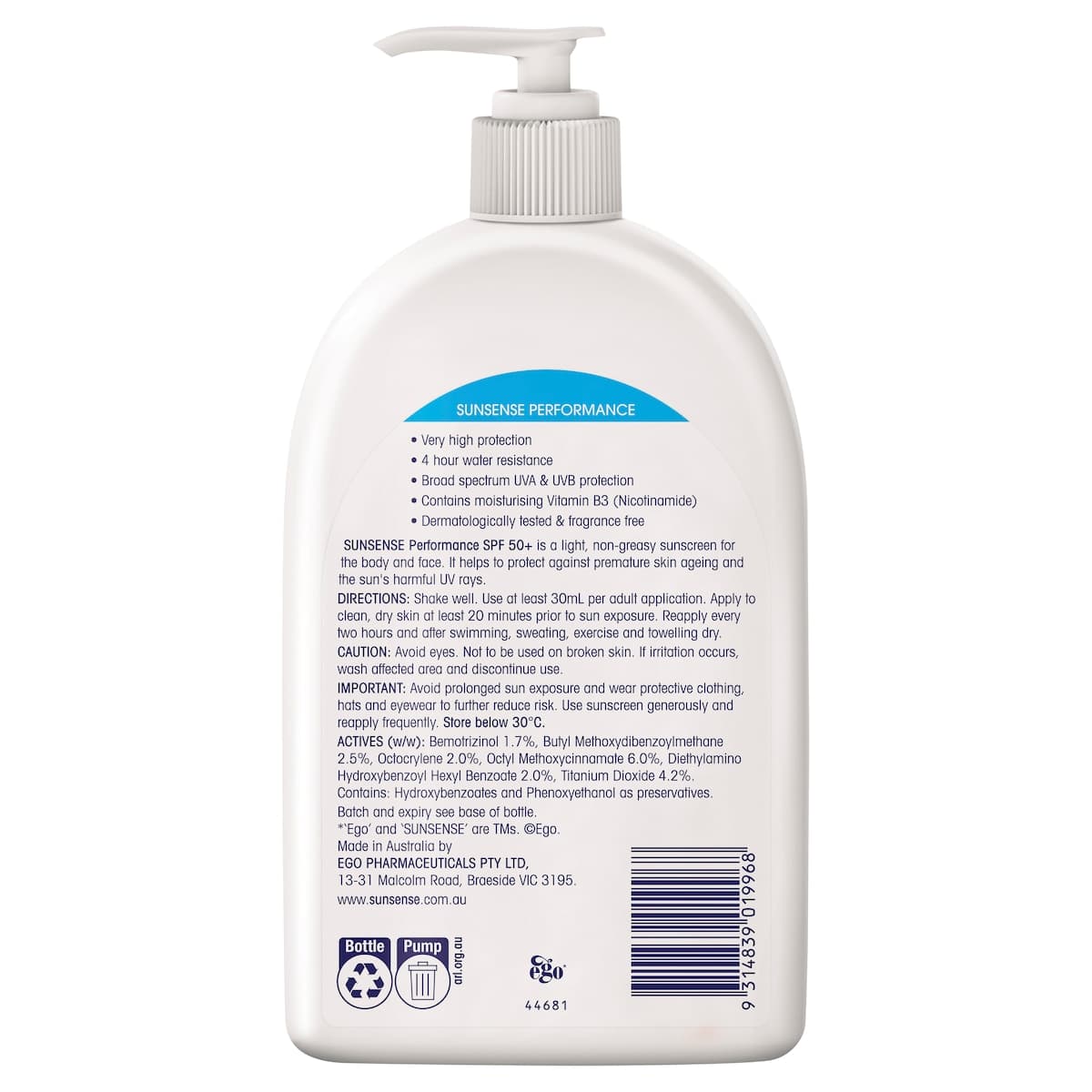 Thumbnail Ego SunSense Performance SPF50+ 500ml