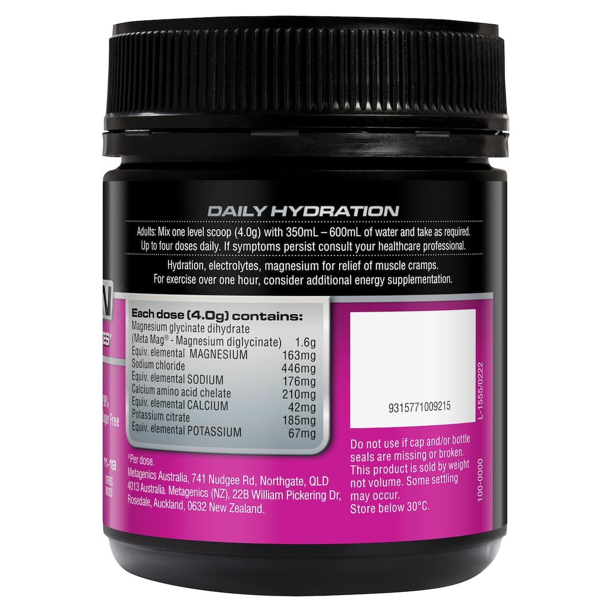 Thumbnail Endura Rehydration Low Carb Fuel Grapeberry 128g