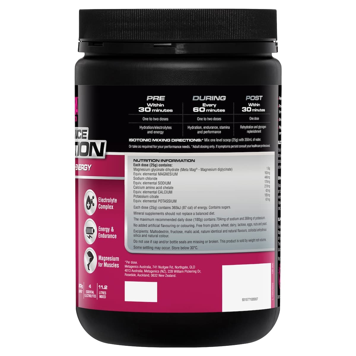 Thumbnail Endura Performance Hydration Raspberry 800g