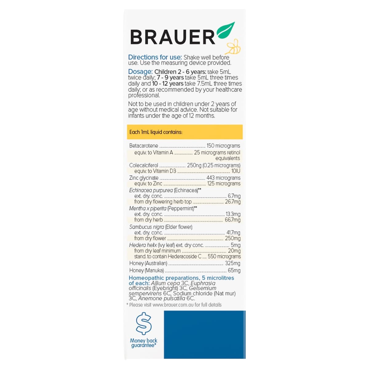 Thumbnail Brauer Kids Manuka Honey Cold & Flu 100ml