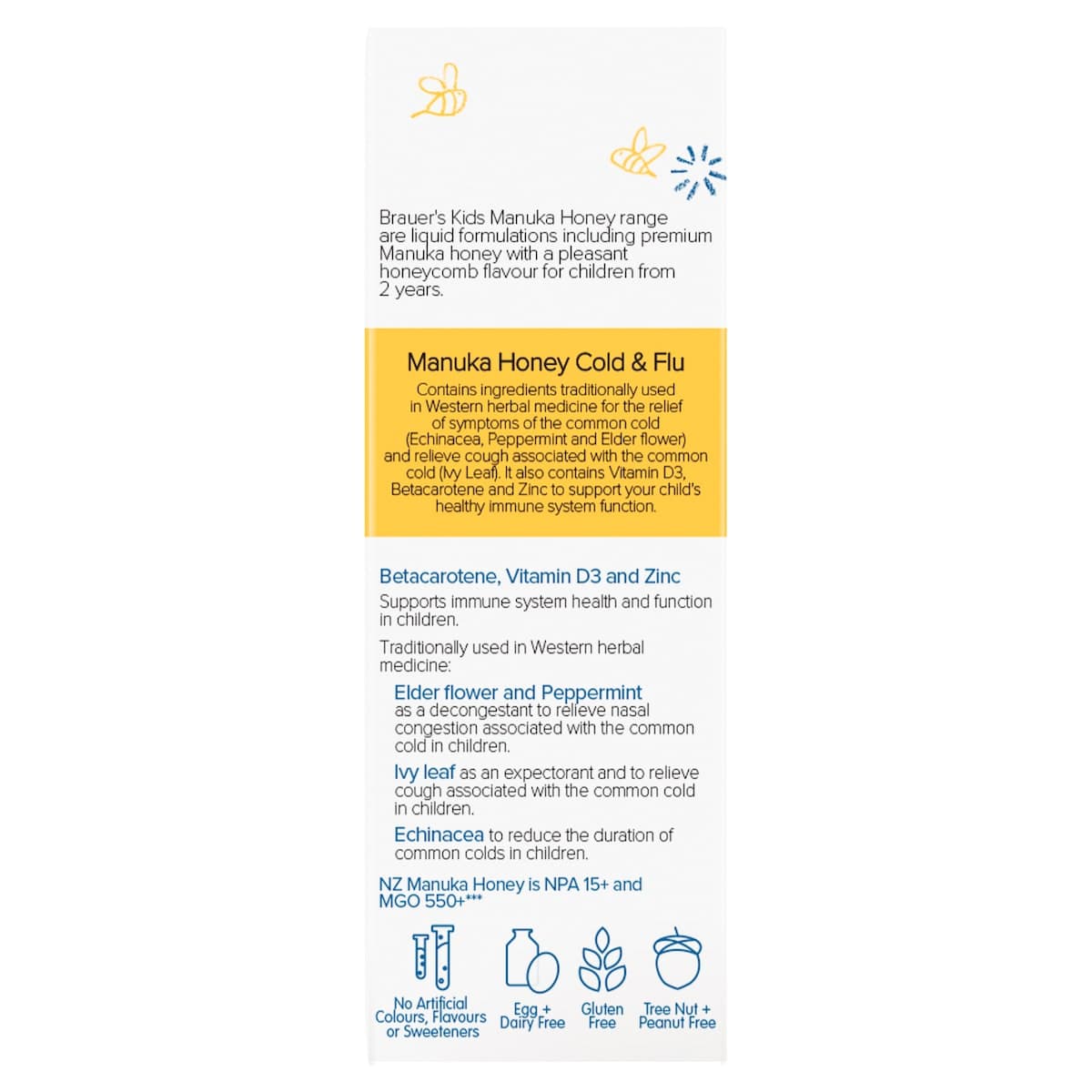 Thumbnail Brauer Kids Manuka Honey Cold & Flu 100ml