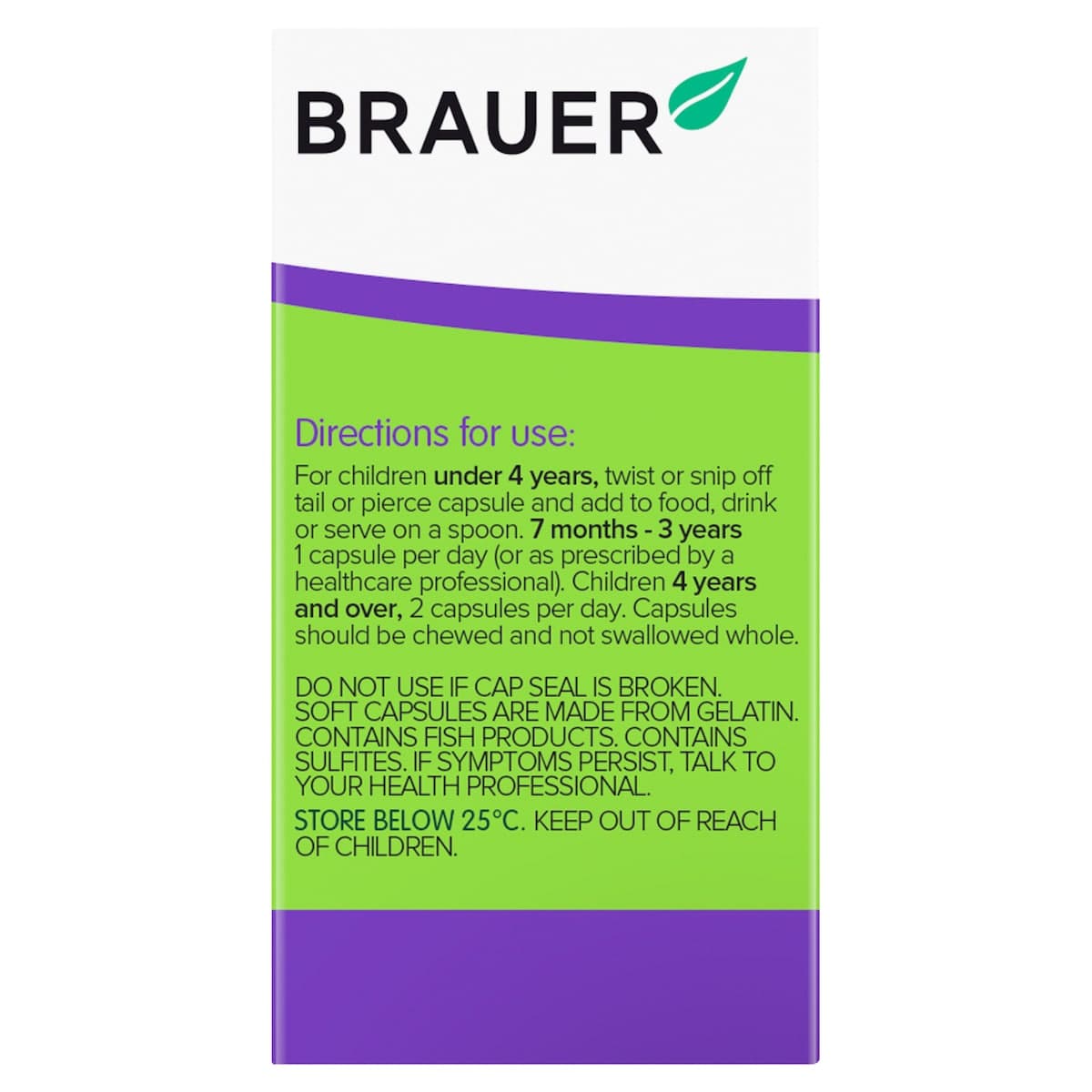 Thumbnail Brauer Baby & Kids Ultra Pure DHA 60 Soft Gels