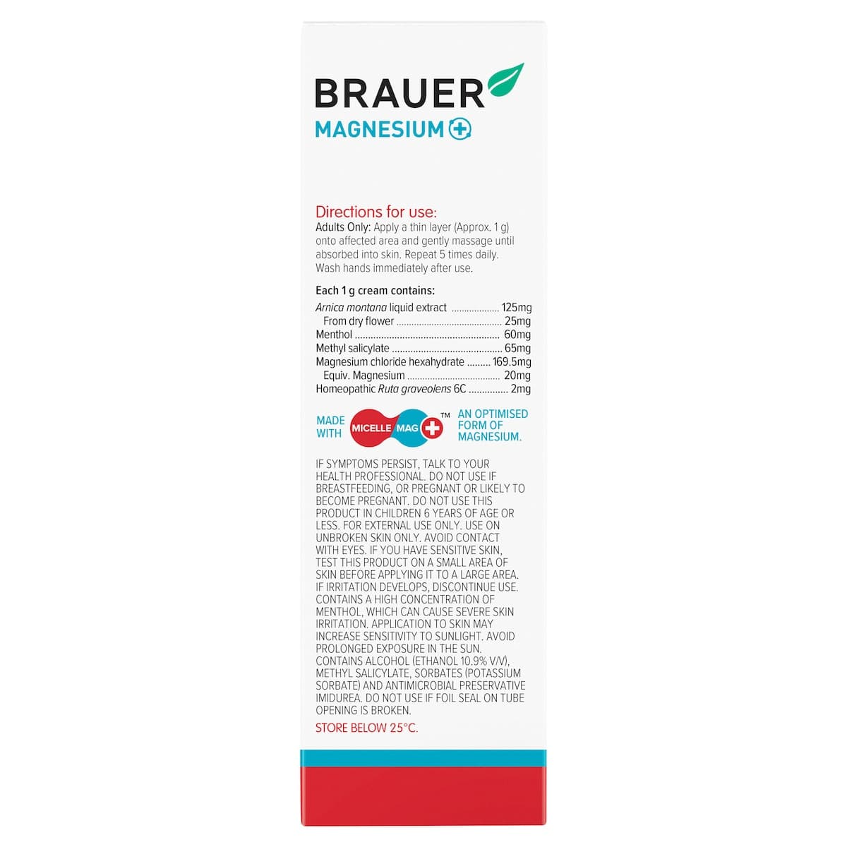 Thumbnail Brauer Magnesium+ Arnica Pain Relief Heat Cream 100g