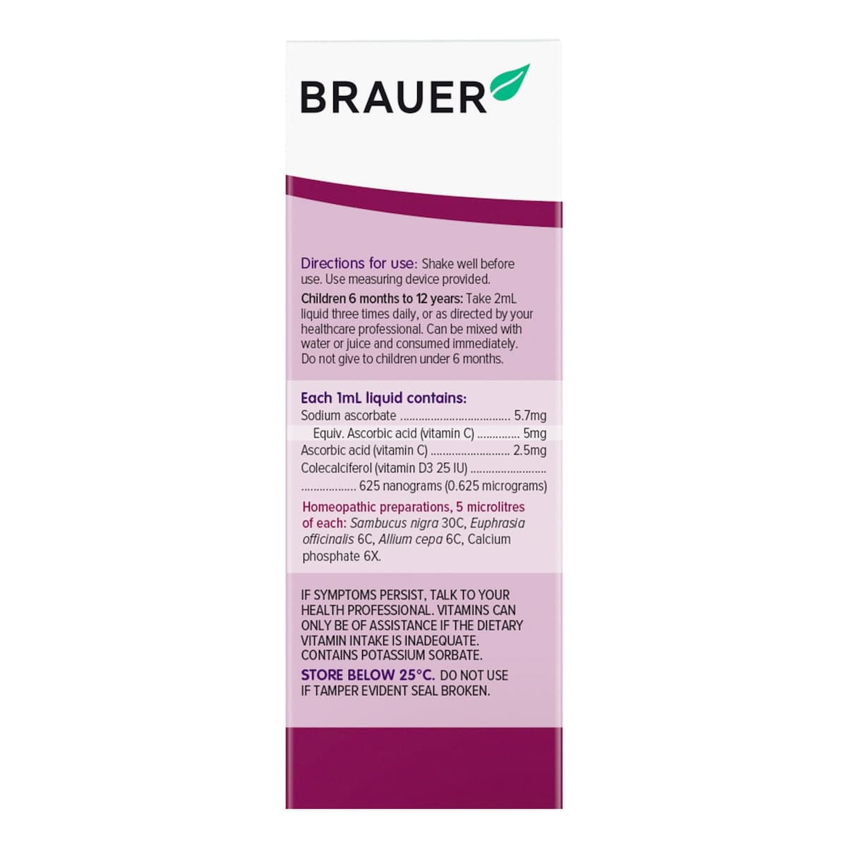 Thumbnail Brauer Sambucus Black Elderberry Kids Little Sniffles 50ml