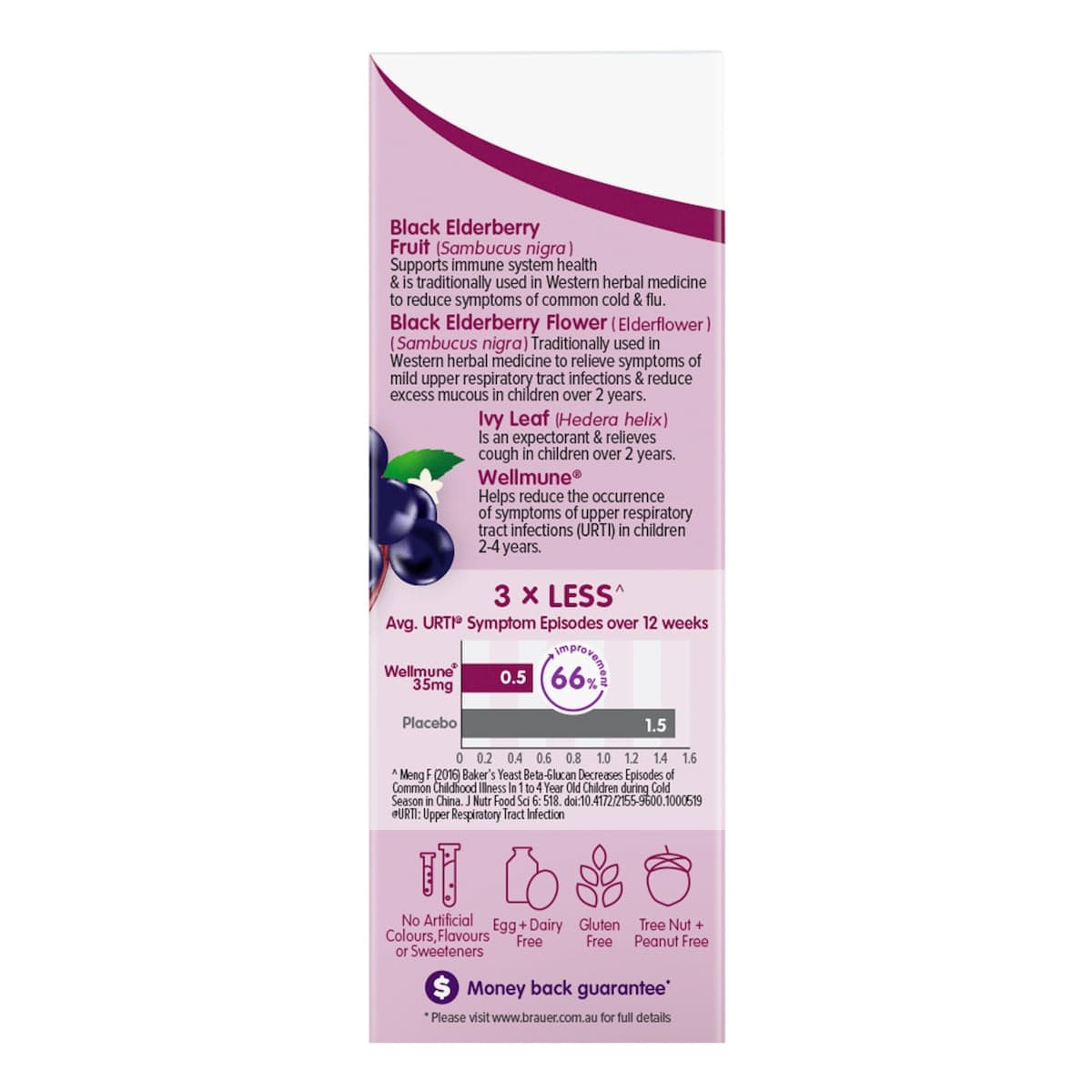 Thumbnail Brauer Sambucus Black Elderberry Kids Cold & Flu Forte 100ml