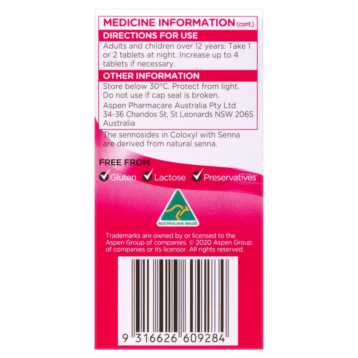 Thumbnail Coloxyl with Senna 200 Tablets
