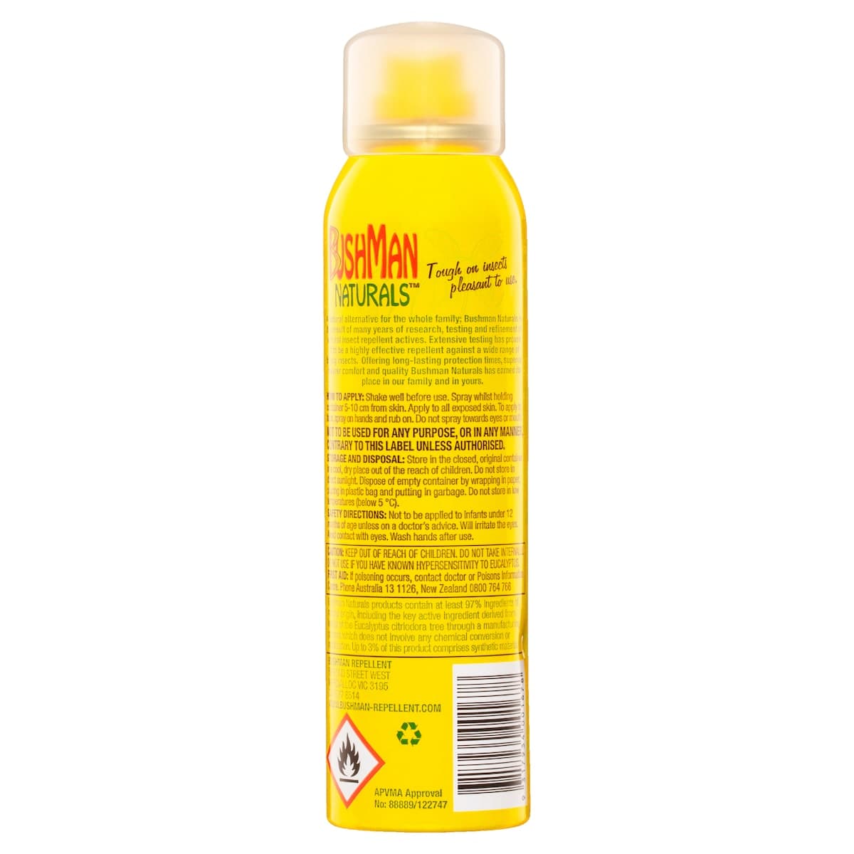 Thumbnail Bushman Naturals Insect Repellant Lemon Eucalyptus Pump Spray 145ml