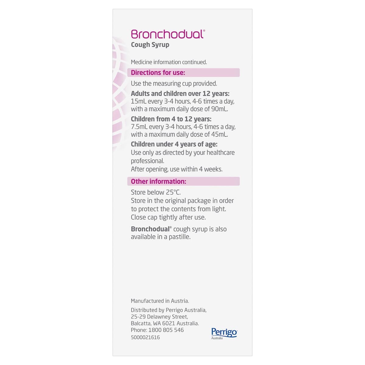 Thumbnail Bronchodual Cough Syrup Dual Action 200mL