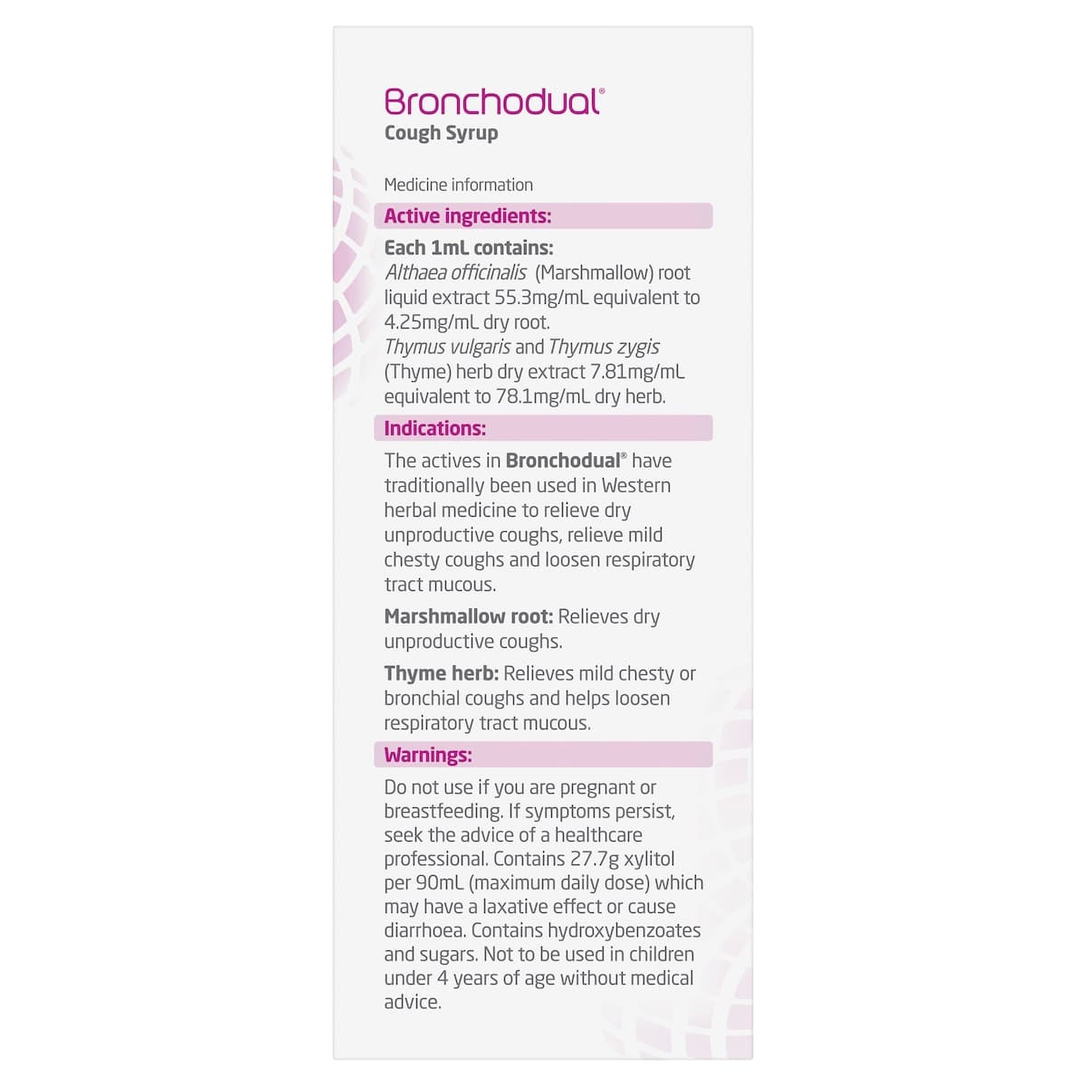 Thumbnail Bronchodual Cough Syrup Dual Action 200mL