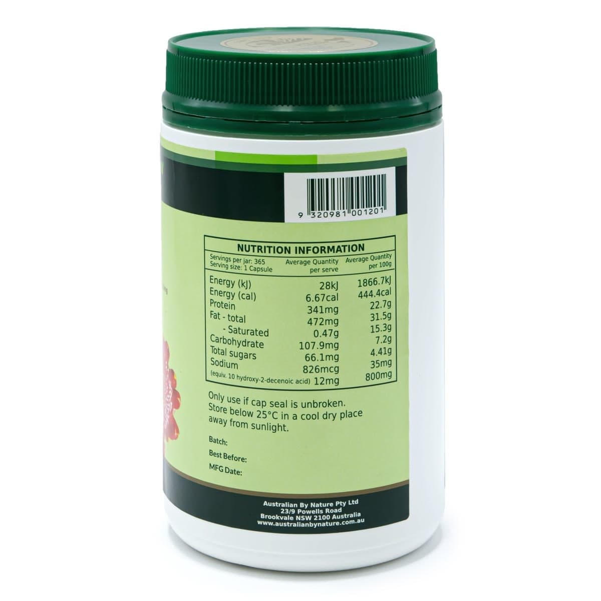 Thumbnail Australian by Nature Royal Jelly 1000mg 365 Capsules