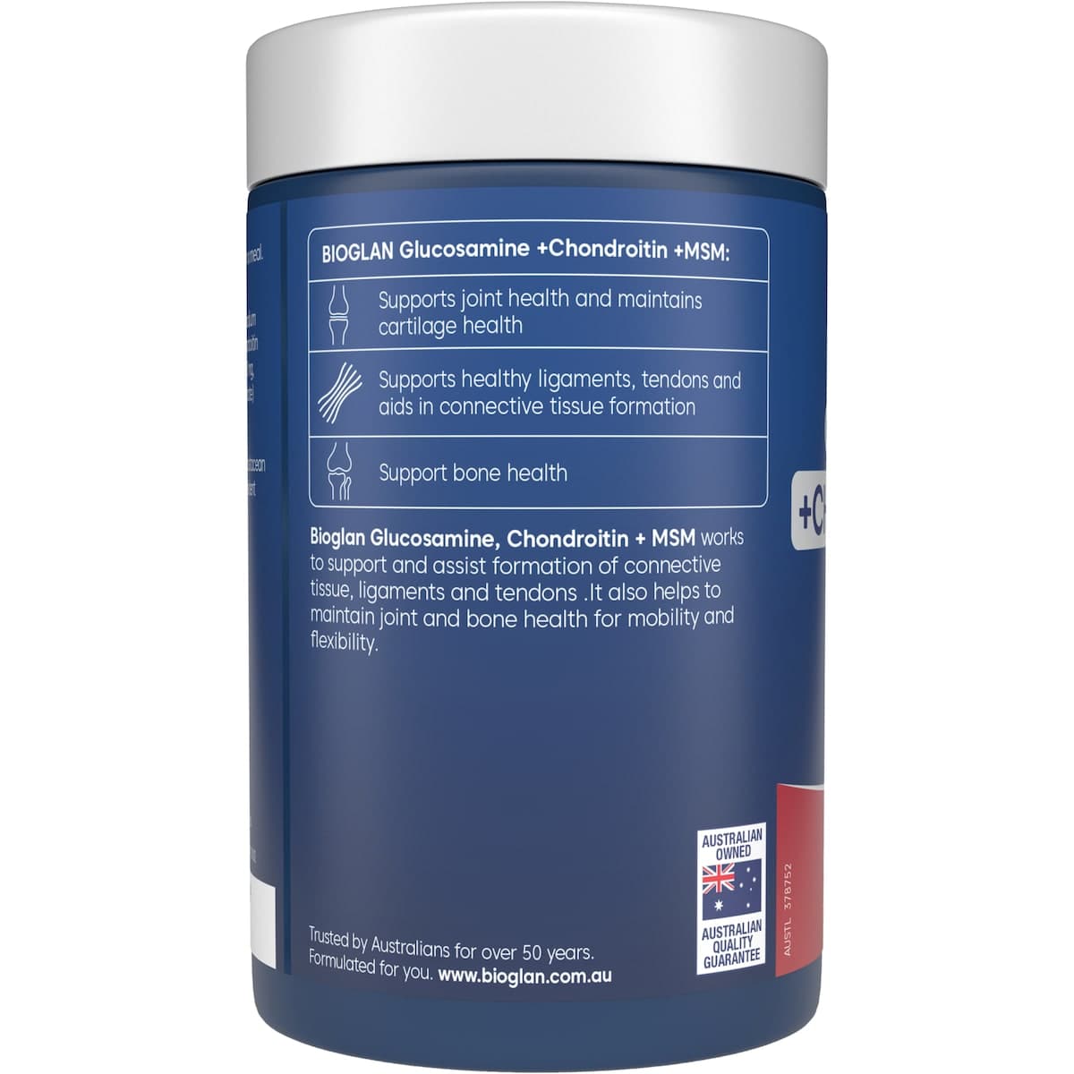 Thumbnail Bioglan Glucosamine Chondroitin + MSM 180 Tablets
