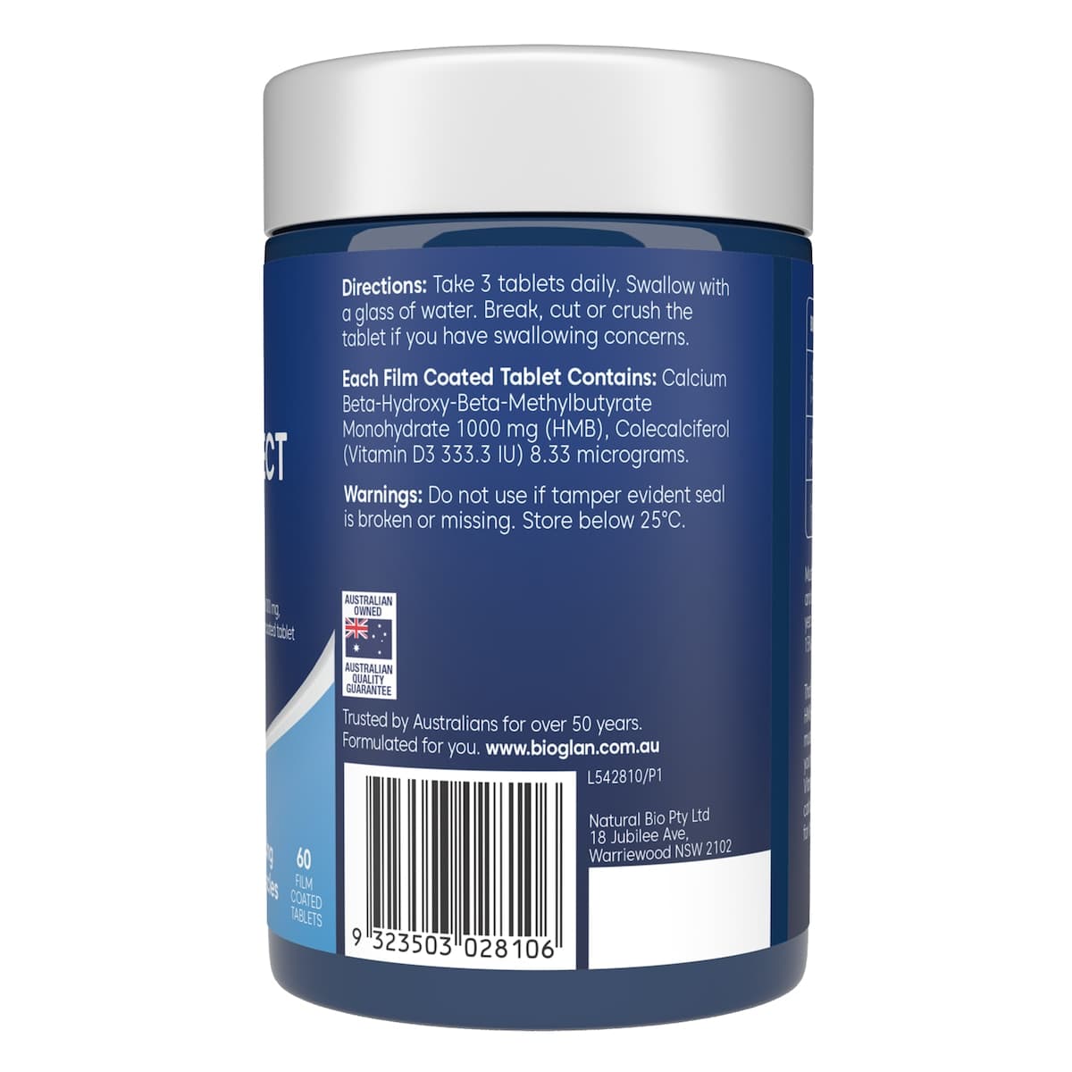 Thumbnail Bioglan Muscle Protect HMB+ D3 60 Tablets