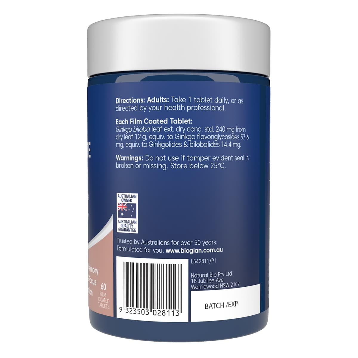 Thumbnail Bioglan Ginkgo Forte 12000mg 60 Tablets