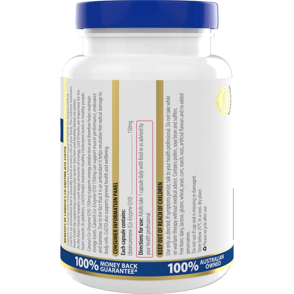 Thumbnail Carusos Co-Enzyme Q10 150mg 90 Capsules