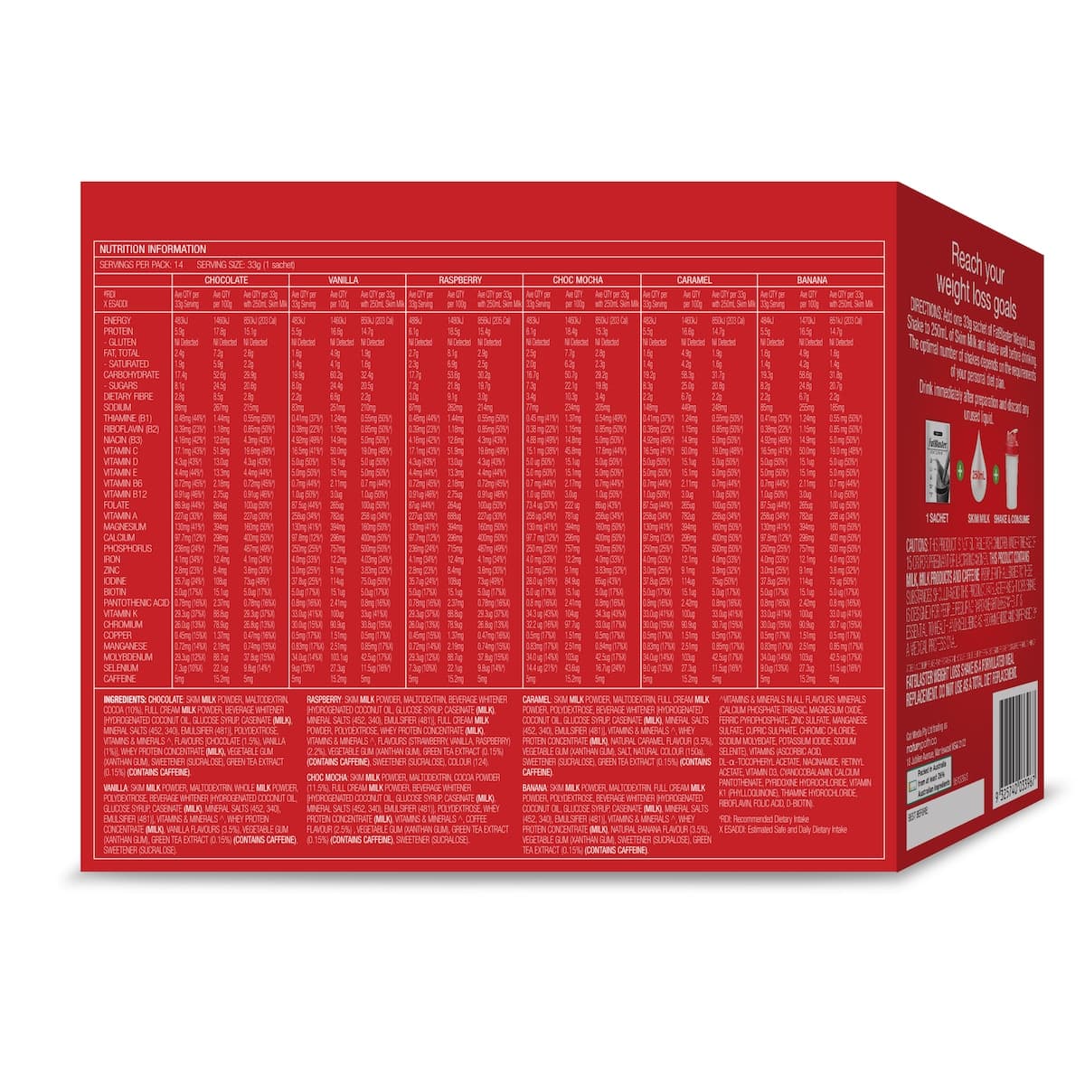 Thumbnail Naturopathica FatBlaster Weight Loss Shake Variety Pack 14 x 33g Sachets