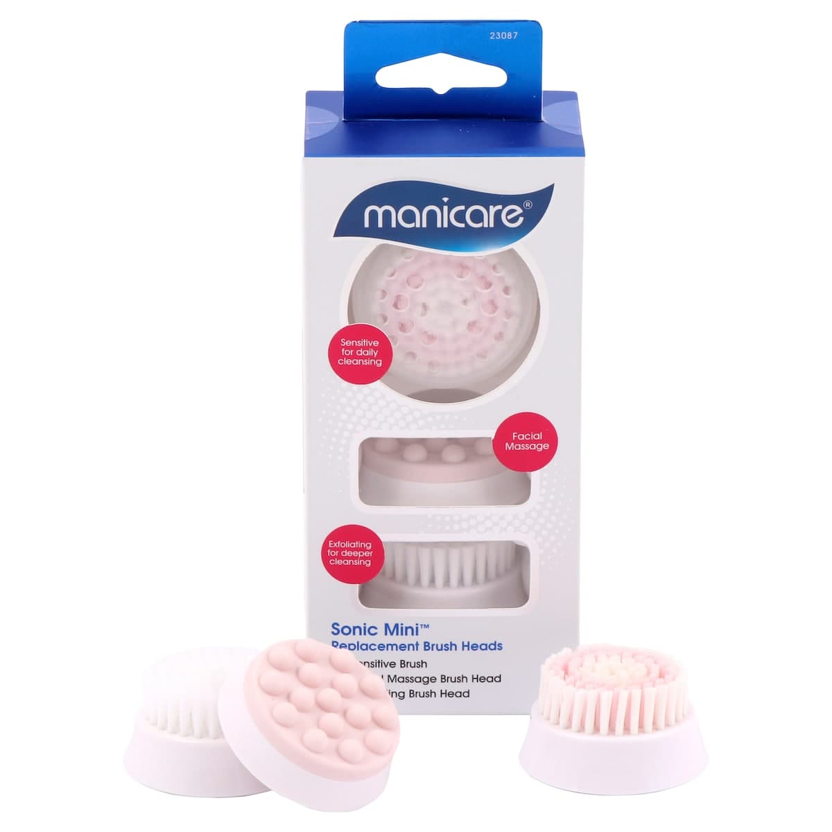 Thumbnail Manicare Sonic Mini Facial Cleanser Replacement Brush Heads 3 Pack