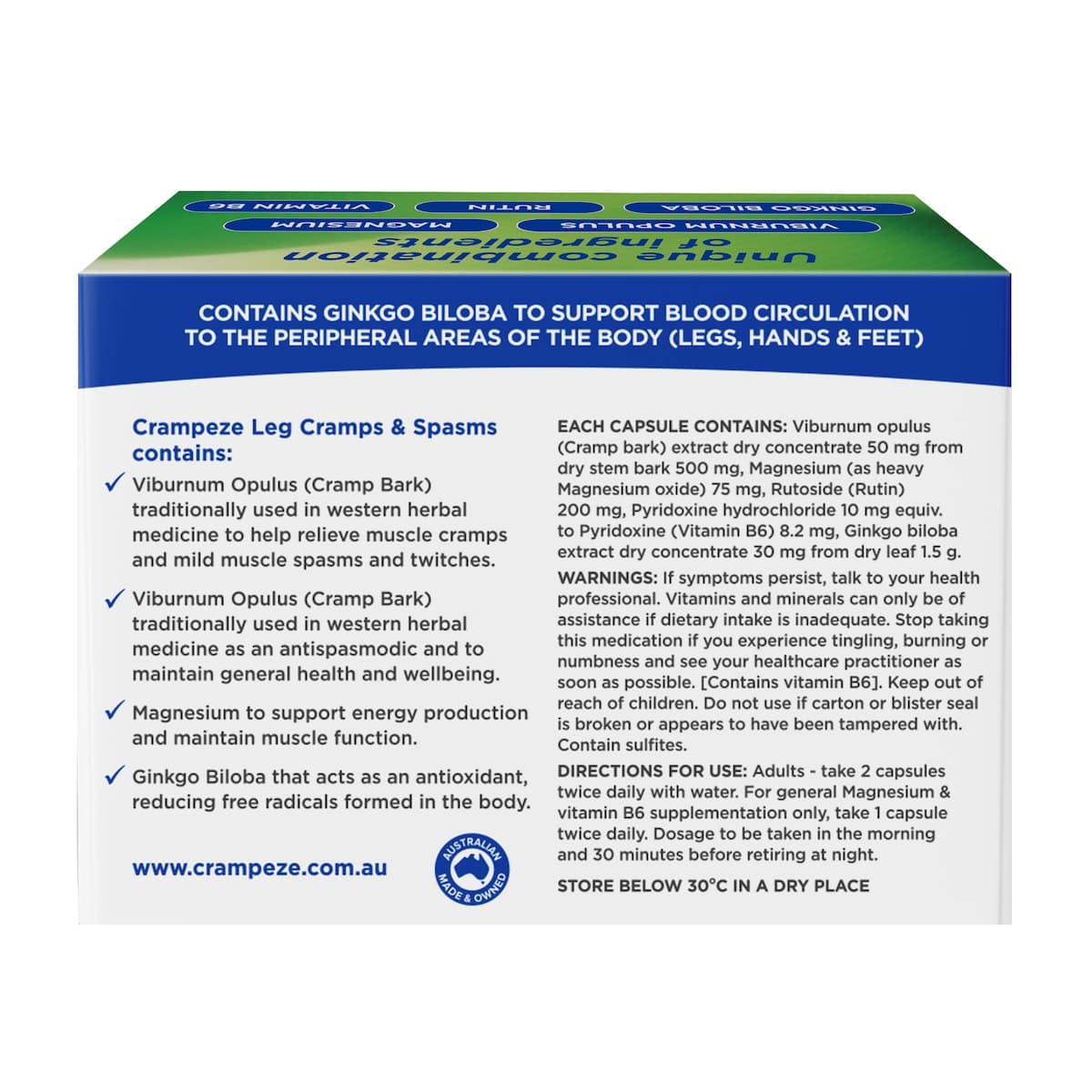 Thumbnail Crampeze Night Cramps for Leg Cramps & Spasms 60 Hard Capsules