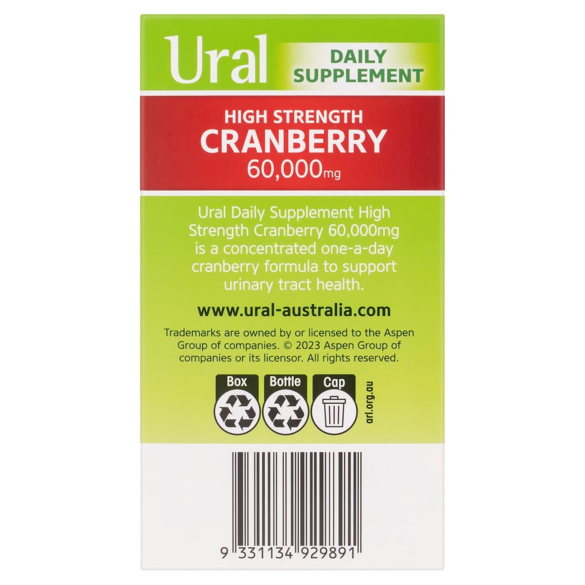 Thumbnail Ural High Strength Cranberry 60000mg 90 Capsules