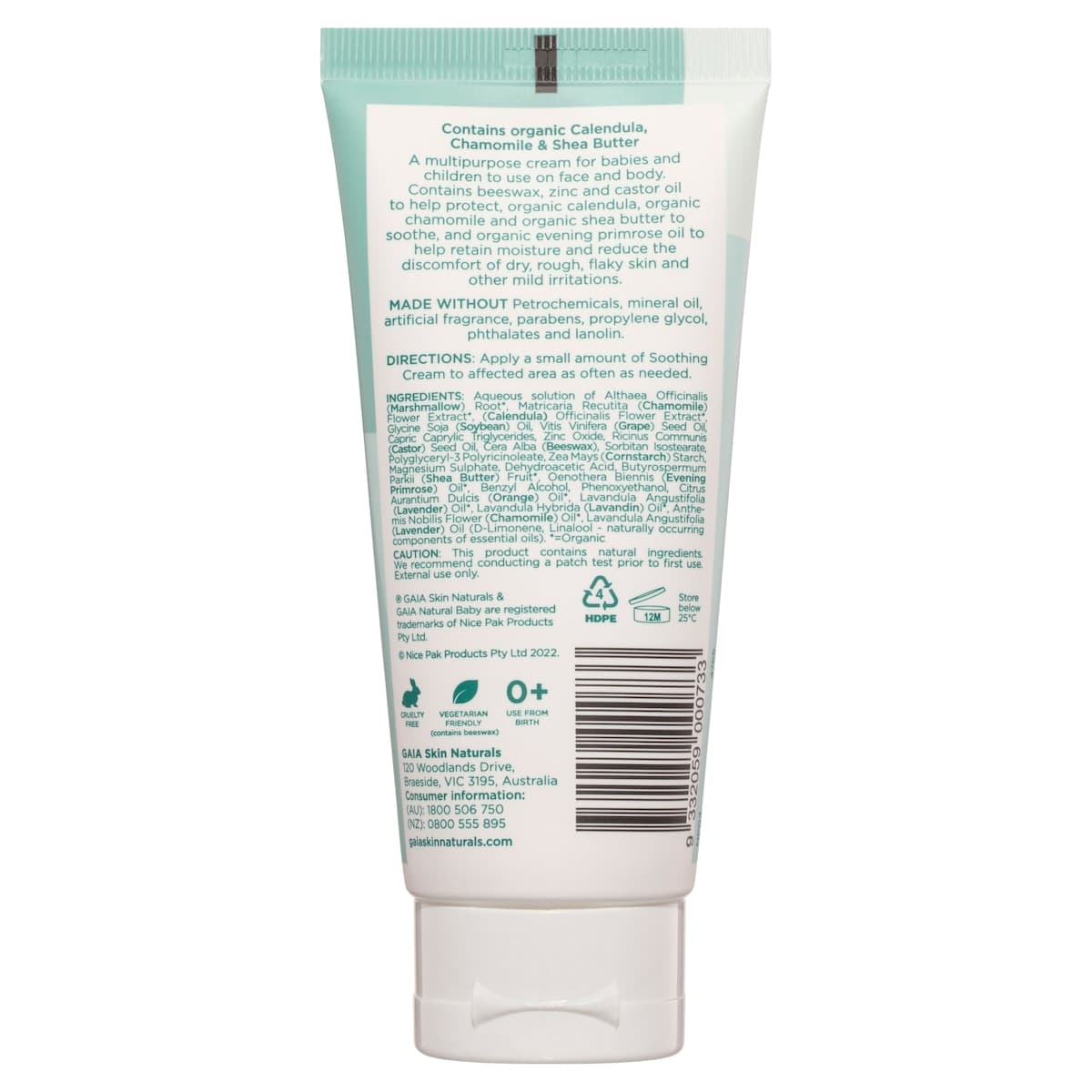 Thumbnail Gaia Natural Baby Soothing Cream 100ml