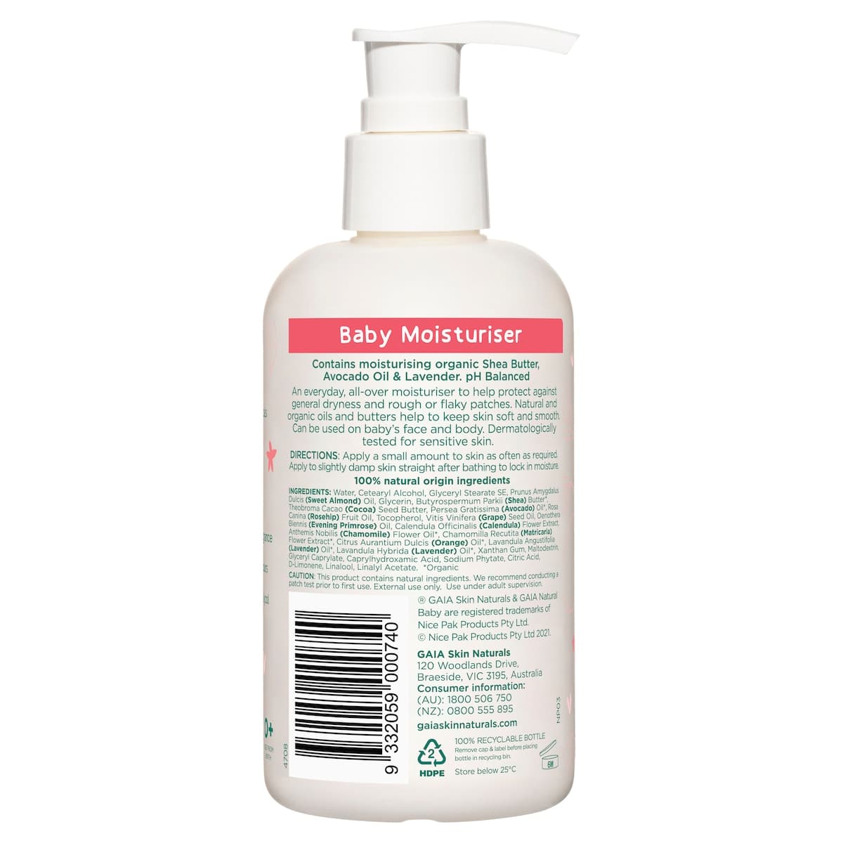 Thumbnail Gaia Natural Baby Moisturiser 250ml