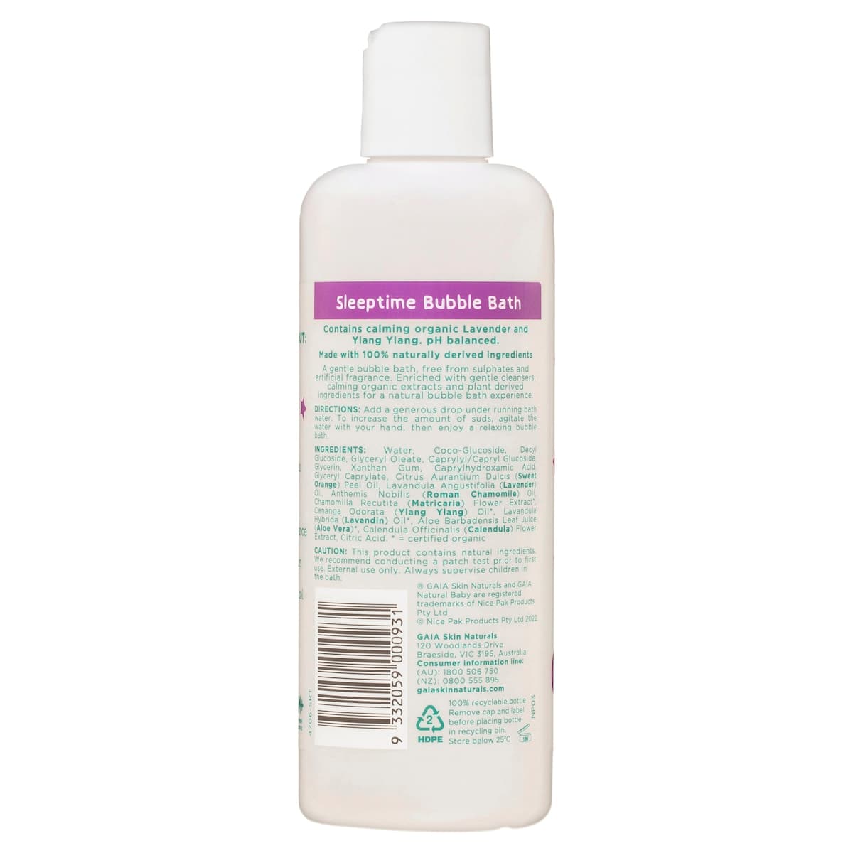 Thumbnail Gaia Natural Baby Sleeptime Bubble Bath 250ml