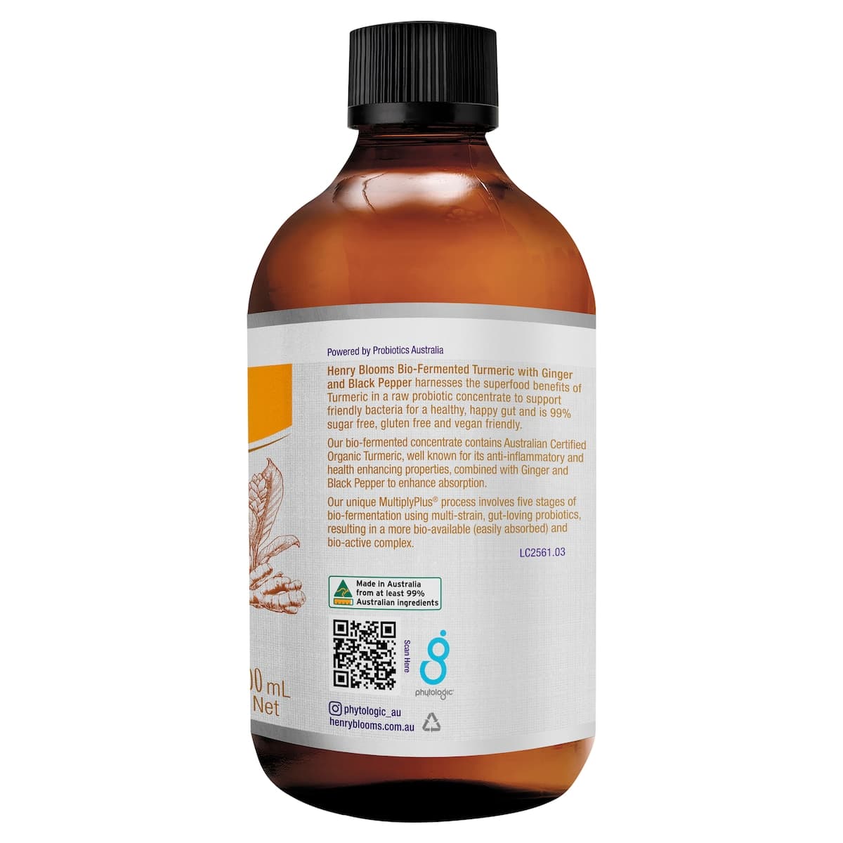 Thumbnail Henry Blooms Bio Fermented Turmeric with Ginger & Black Pepper 500ml