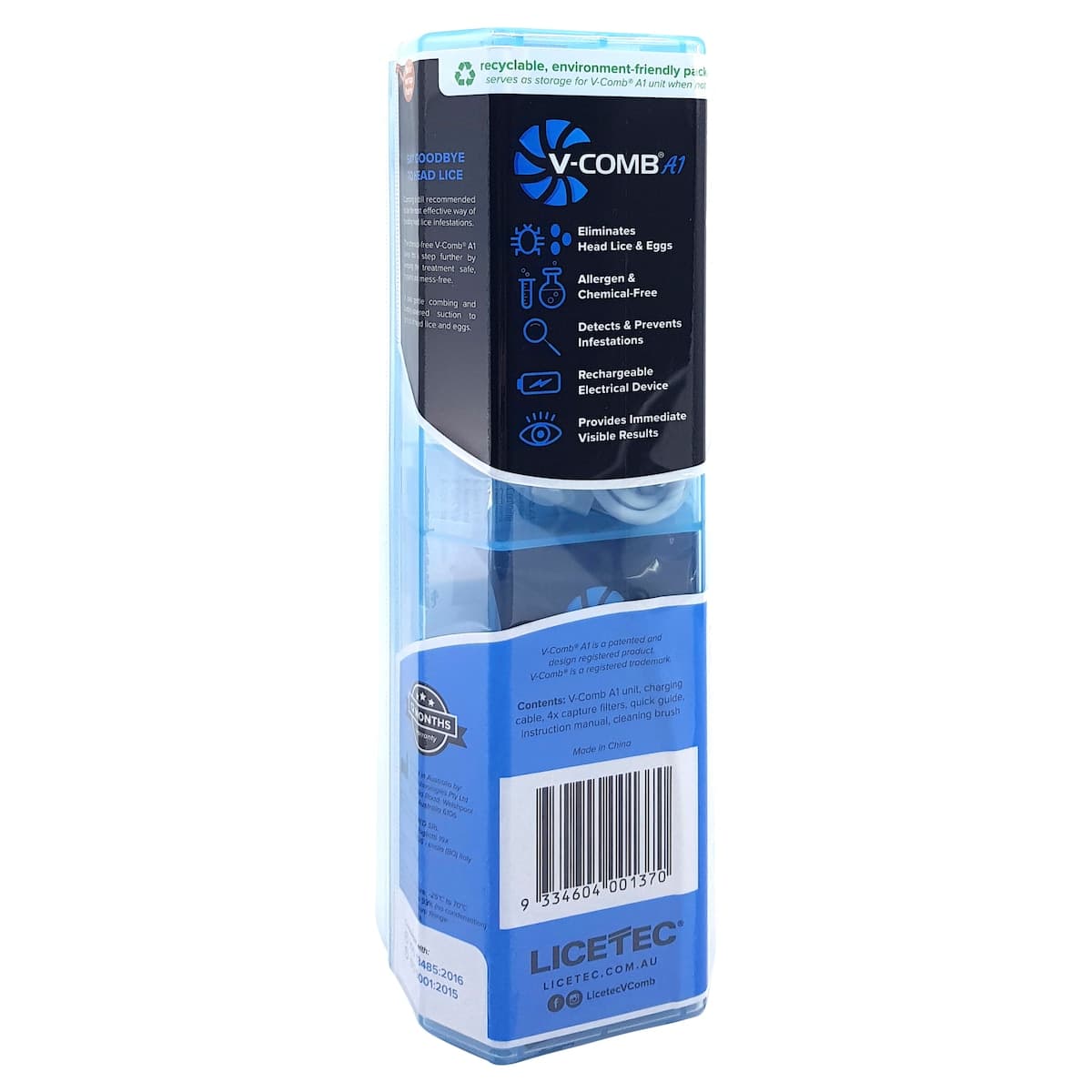 Thumbnail Licetec V-Comb A1 Rechargeable Head Lice Comb