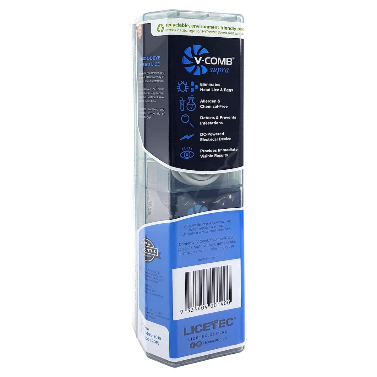 Thumbnail Licetec V-Comb Supra Head Lice Comb DC Powered
