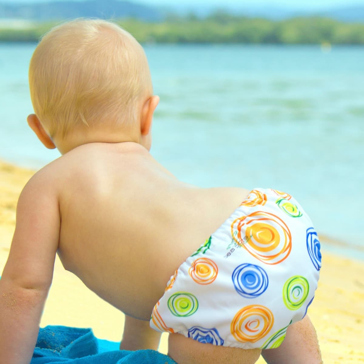 Thumbnail Pea Pods Reusable Swim Nappies Swirl Print Large
