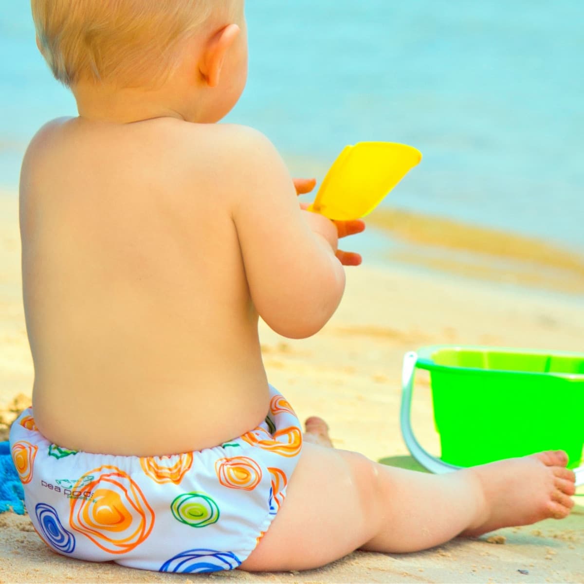 Thumbnail Pea Pods Reusable Swim Nappies Swirl Print Large