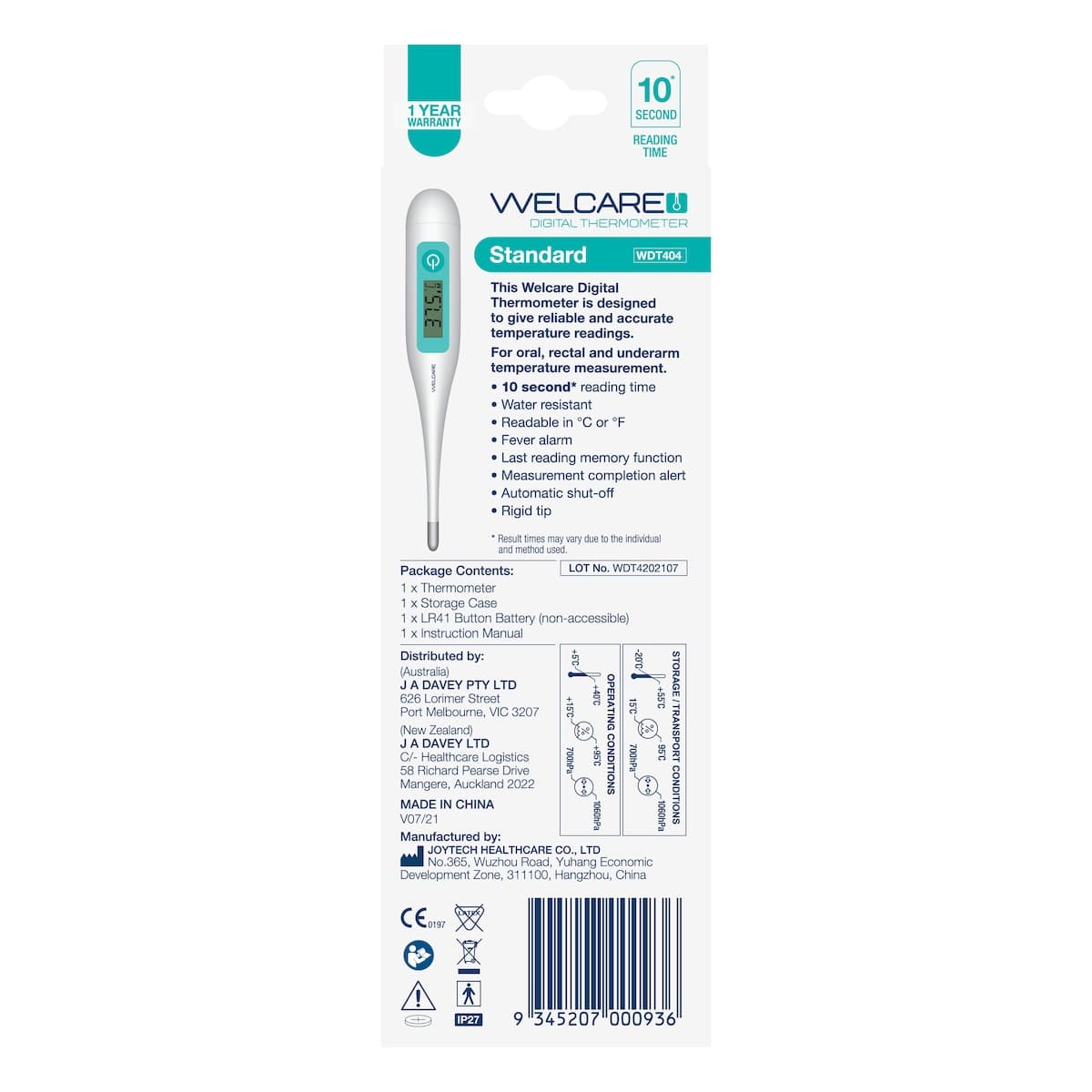 Thumbnail Welcare Digital Thermometer Standard