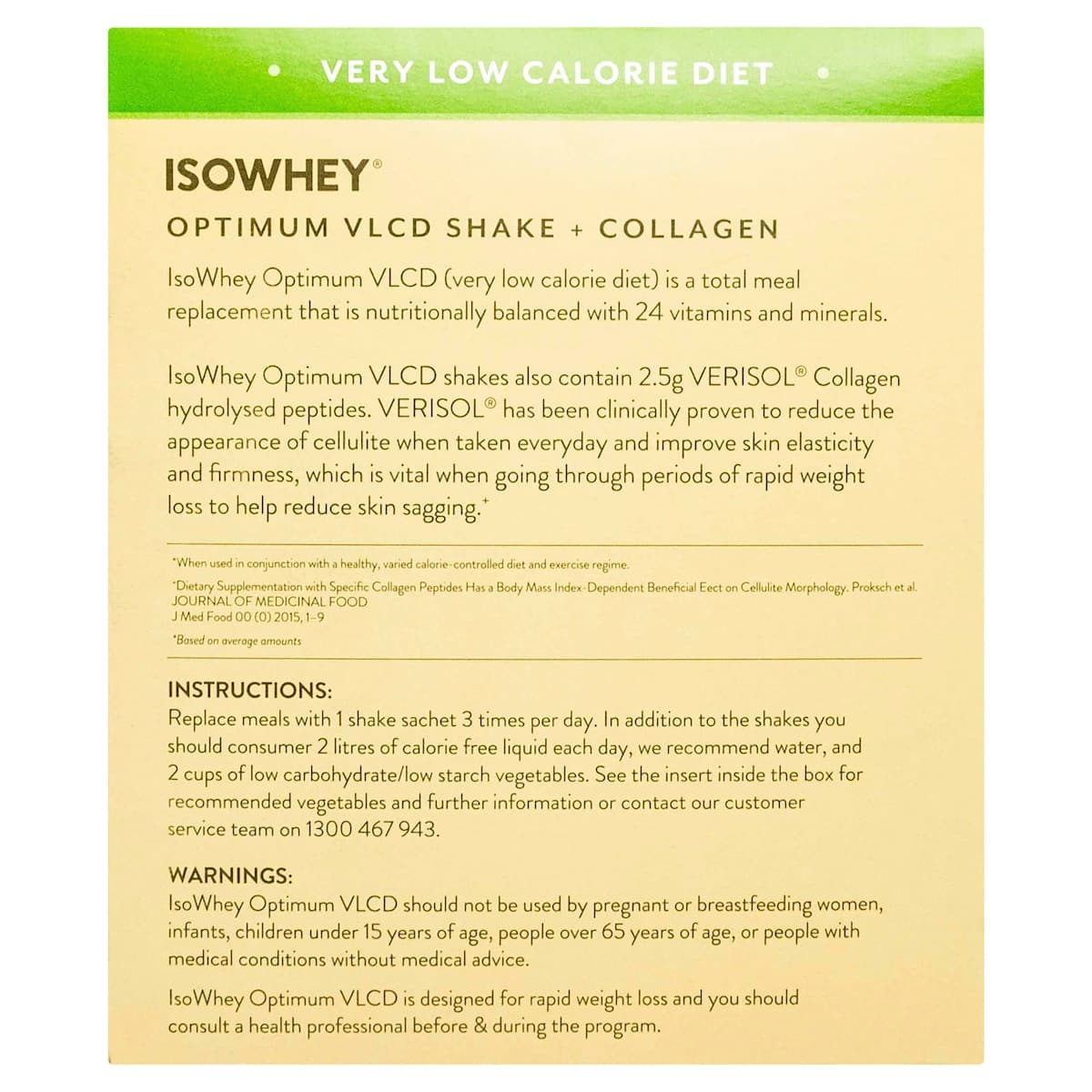 Thumbnail Isowhey VLCD & Collagen Shake French Vanilla 18 x 55g