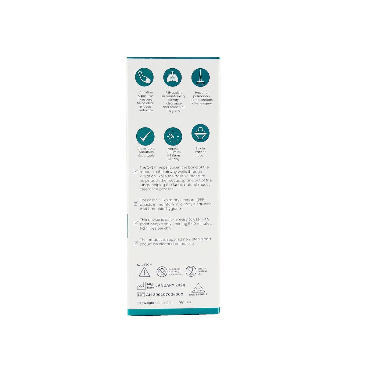 Thumbnail AirPhysio Mucus Clearance Device Average Lung Capacity