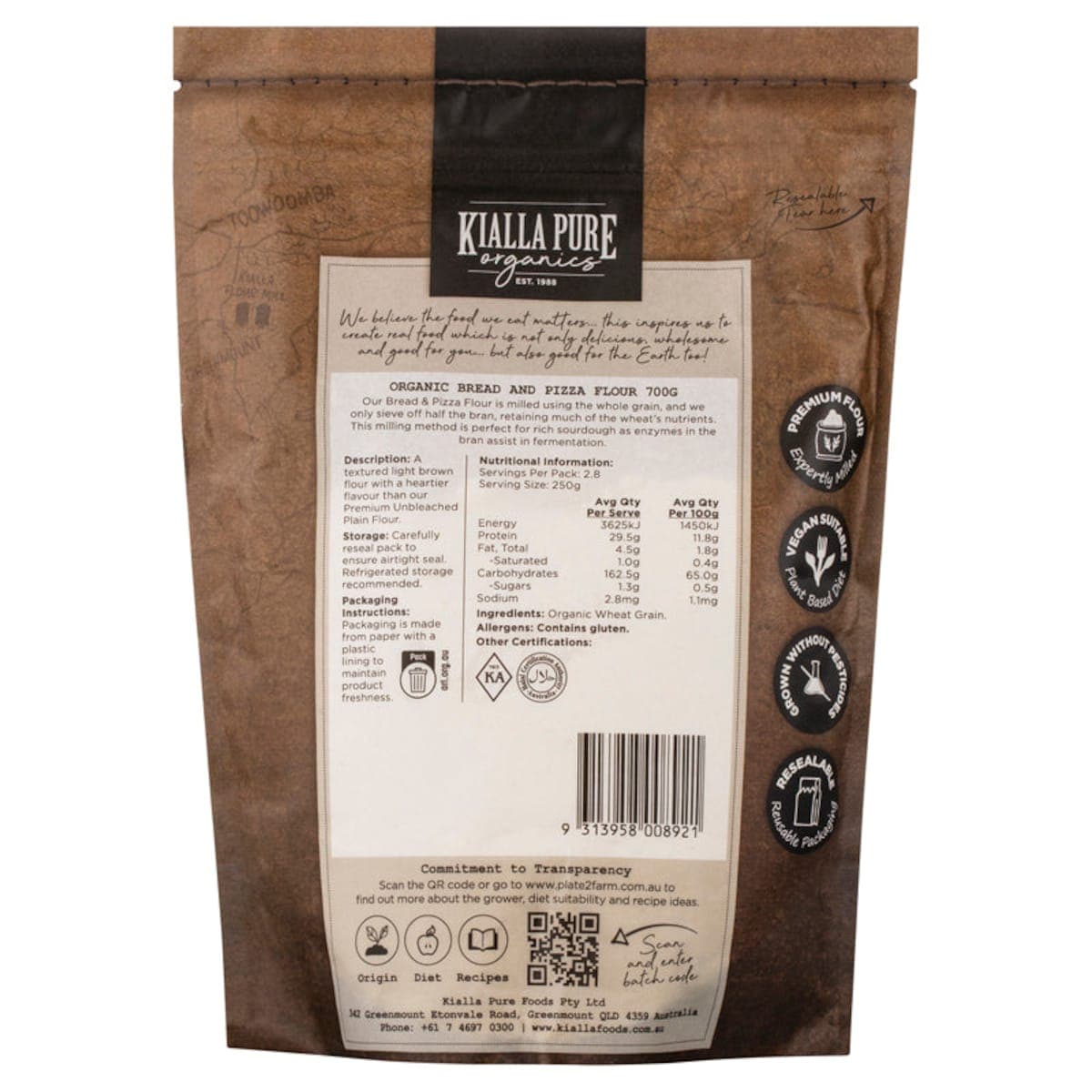 Thumbnail Kialla Organic Bread and Pizza Flour 700g