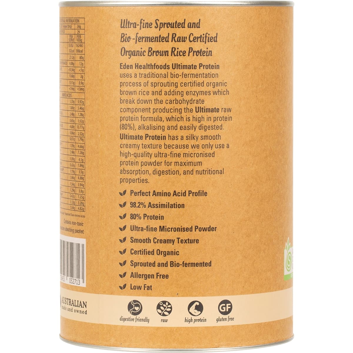 Thumbnail Eden Healthfoods Ultimate Vegan Rice Protein Natural 1Kg
