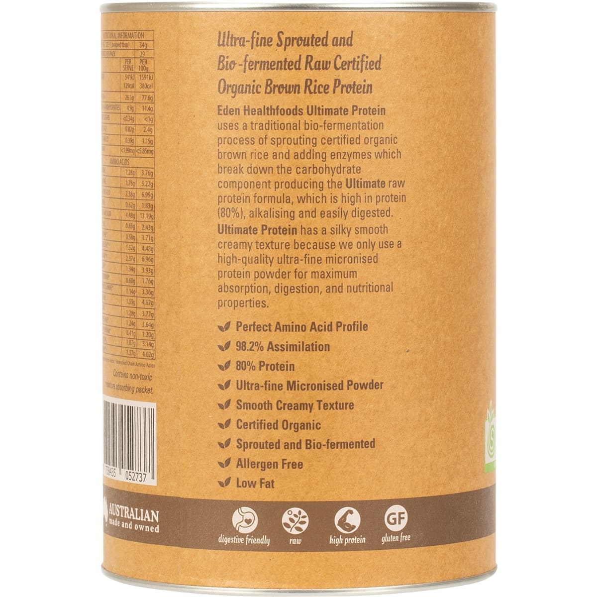 Thumbnail Eden Healthfoods Ultimate Vegan Rice Protein Chocolate 1Kg