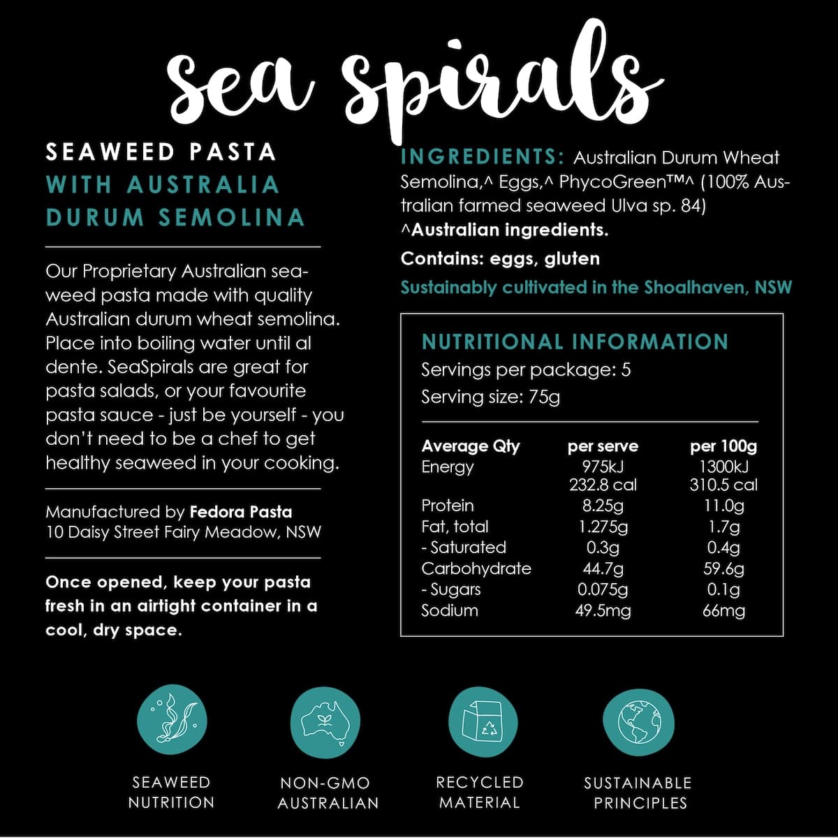 Thumbnail PhycoHealth SeaSpirals Seaweed Pasta 375g