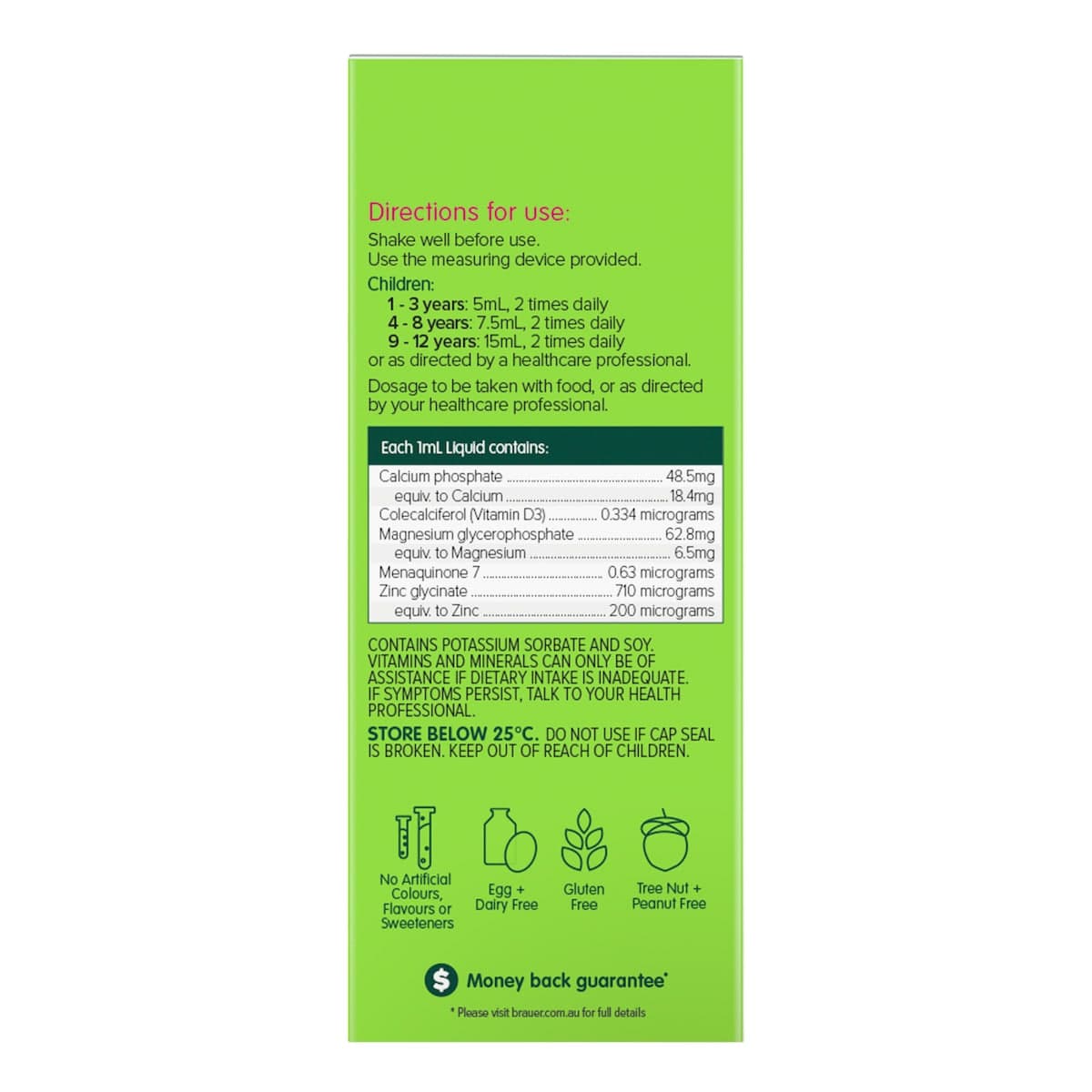 Thumbnail Brauer Kids Liquid Calcium with Magnesium & Zinc 200ml