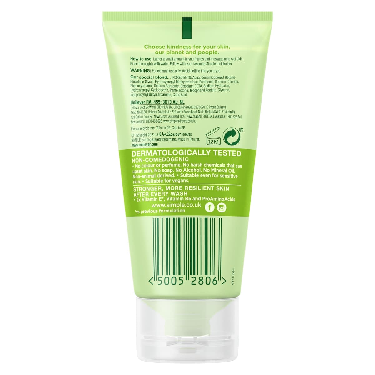 Thumbnail Simple Kind to Skin Refreshing Facial Wash 50ml