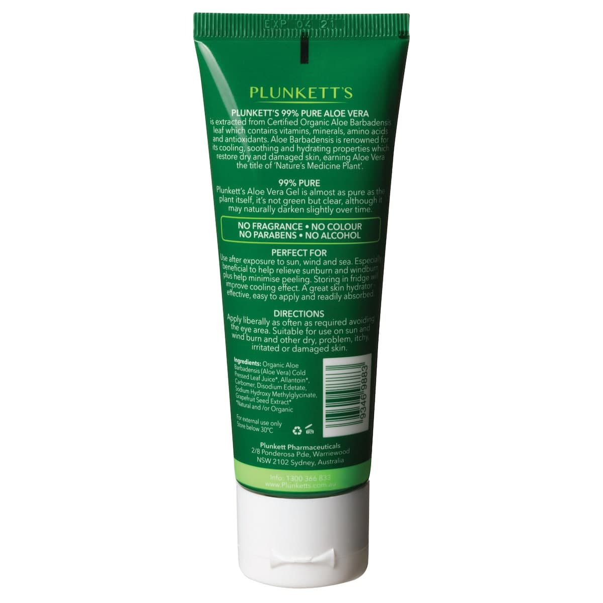 Thumbnail Plunketts 99% Pure Aloe Vera Soothing Gel Tube 75g