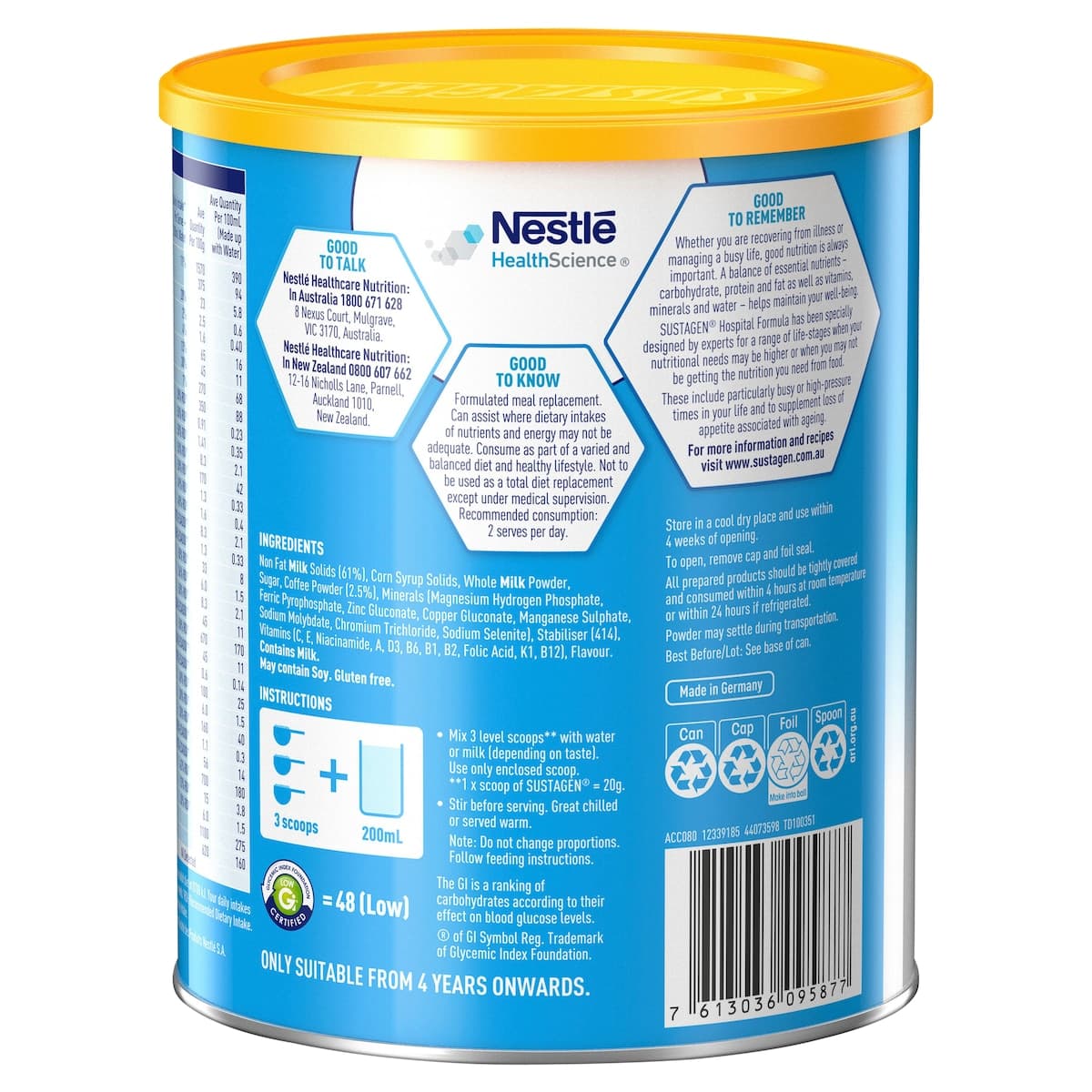 Thumbnail Sustagen Hospital Formula Coffee 840g