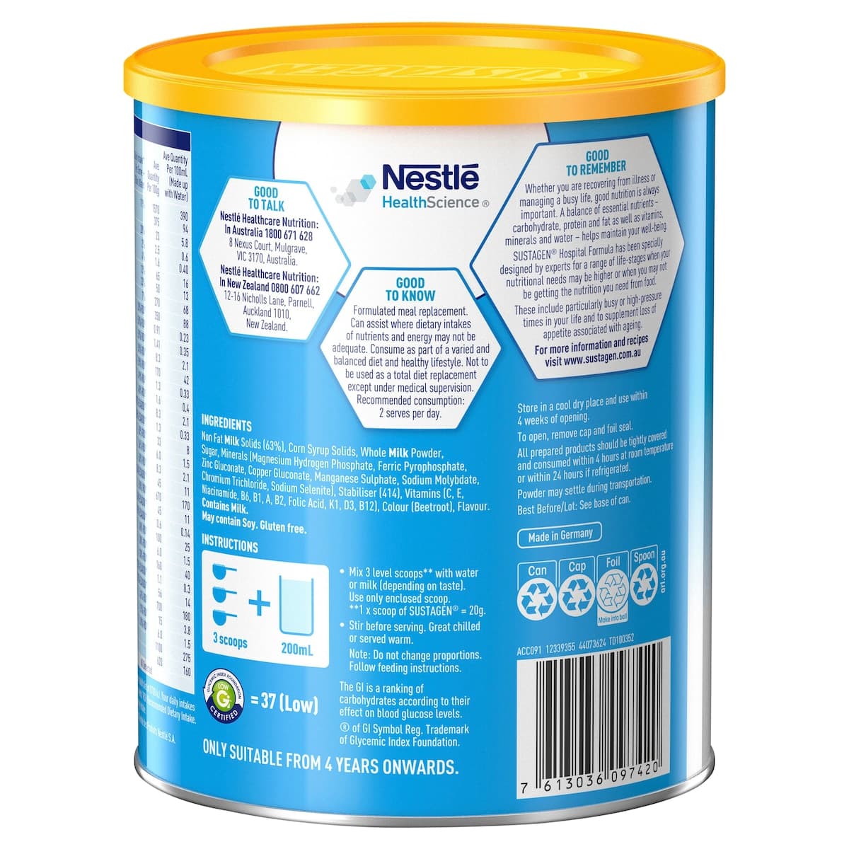 Thumbnail Sustagen Hospital Formula Strawberry 840g