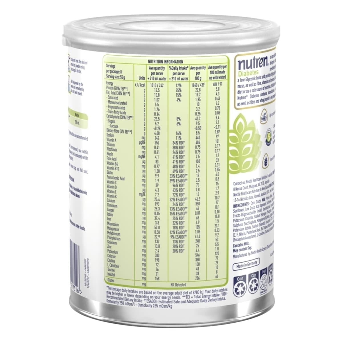Thumbnail Nutren Diabetes Vanilla Flavour Powder 440g